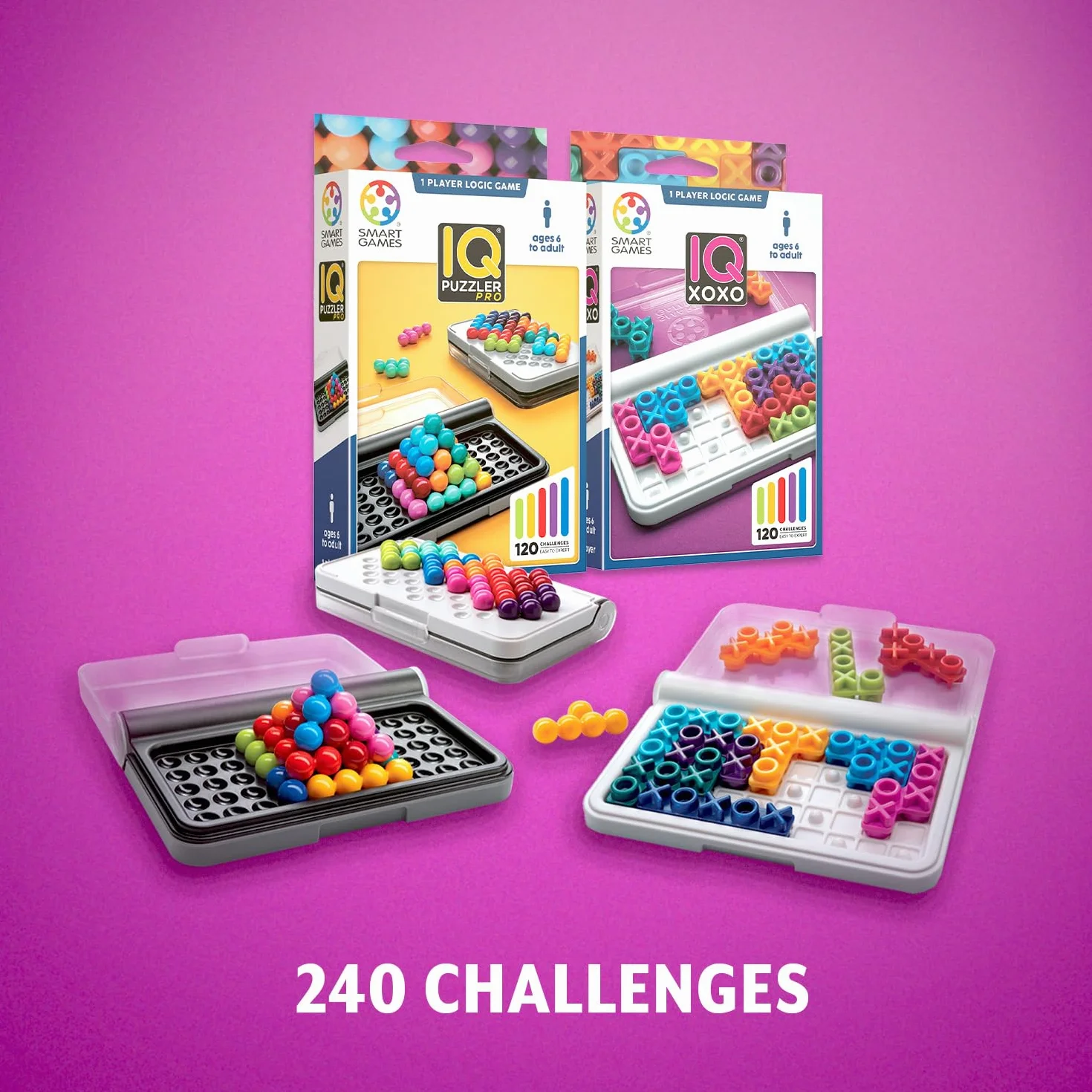 Smart Games IQ Puzzler Pro IQ XOXO Jeux De Logique Jeu De Reflexion Educatif 6 Ans