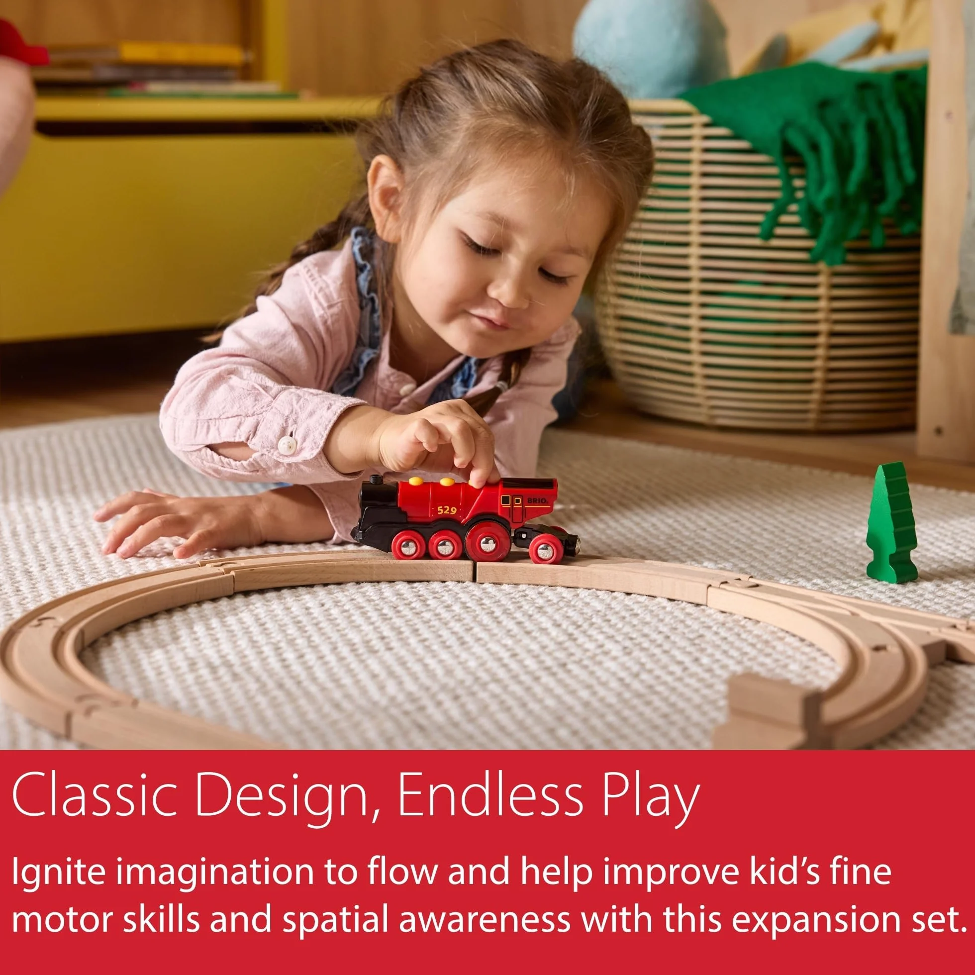 BRIO World Coffret Evolution Intermédiaire 16 Rails - Accessoire circuit train en bois - Assortiment rails - Jouet 3 ans+