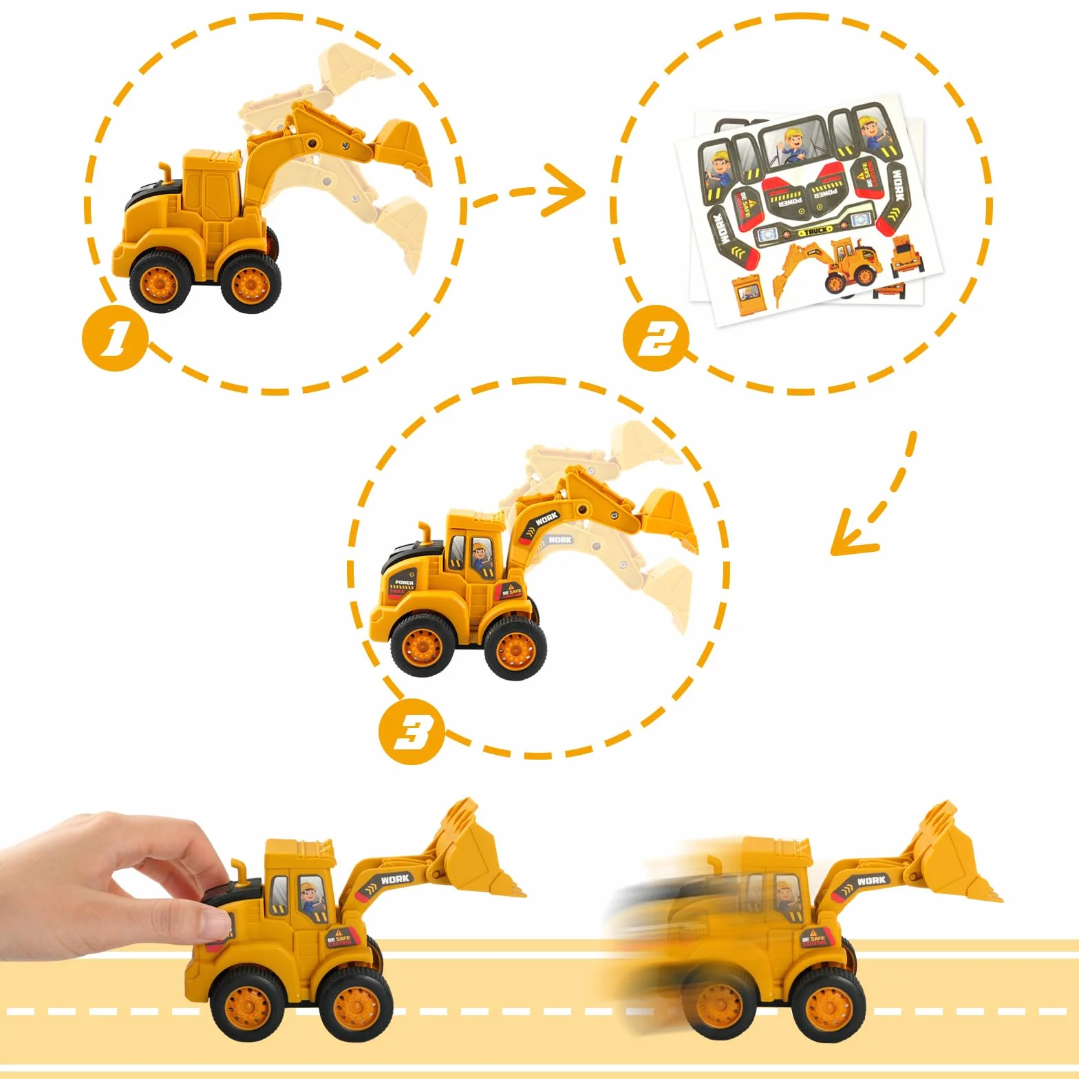 Magic Sand Jouet Sensoriel Bâtiment Sensoriel Jeu de Sable avec Camion pour Enfants 3 Ans et Plus