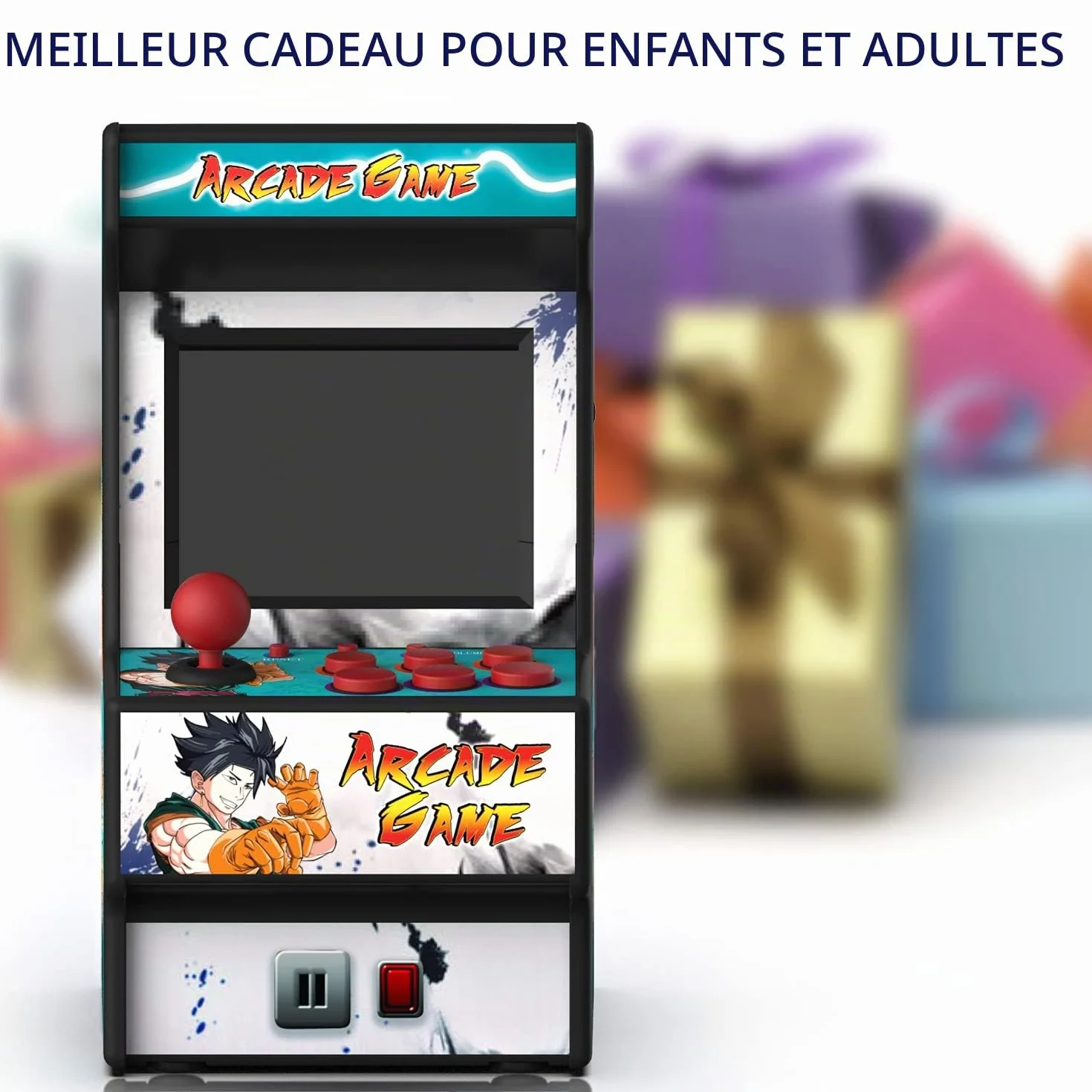 Console de Jeux Retro Mini Arcade 156 Jeux Intégrés 16 Bits Écran Couleur 2,8" Batterie Rechargeable