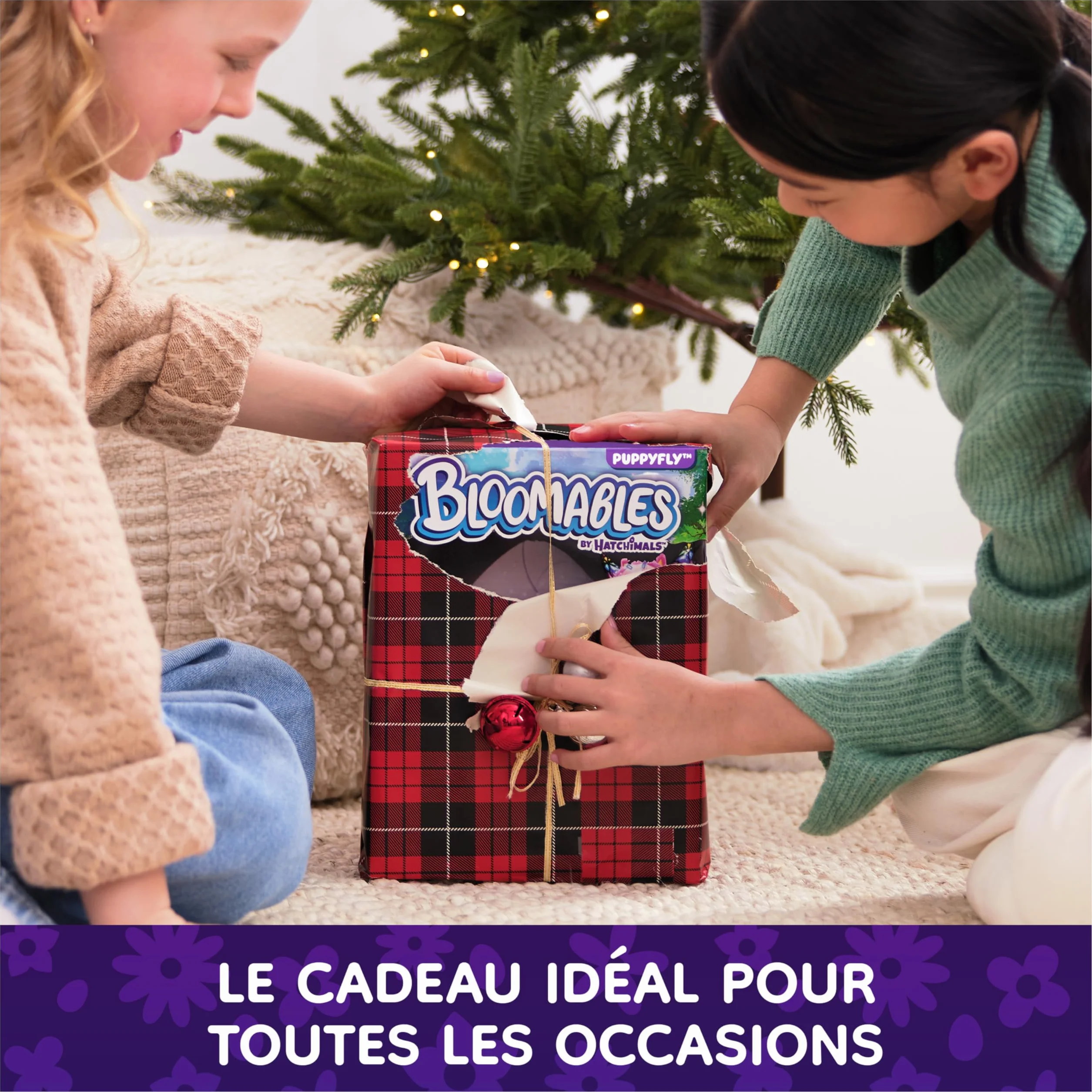 Hatchimals Bloomables Ma Fleur Magique PuppyFly Peluche Interactive 100 Sons & Réactions Jouet Enfant 5 Ans+