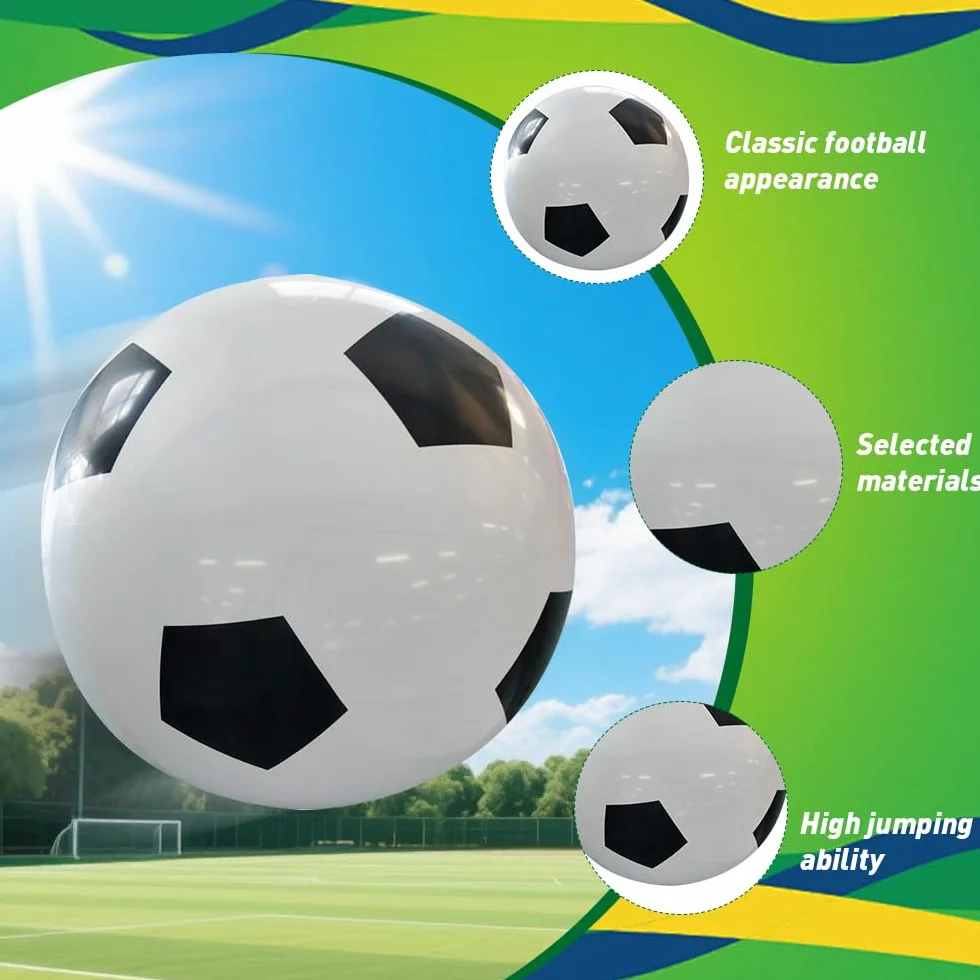 Ballon de football gonflable géant en caoutchouc robuste 100 cm jouet de plage été