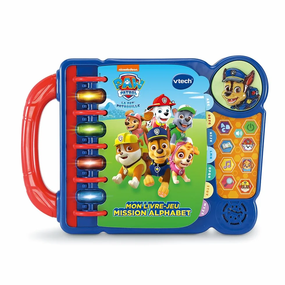 VTech Pat' Patrouille Mon Livre-Jeu Mission Alphabet Jeux Éducatifs Livre Sonore Musical Jouet Paw Patrol Cadeau Enfant 3-7 Ans Français