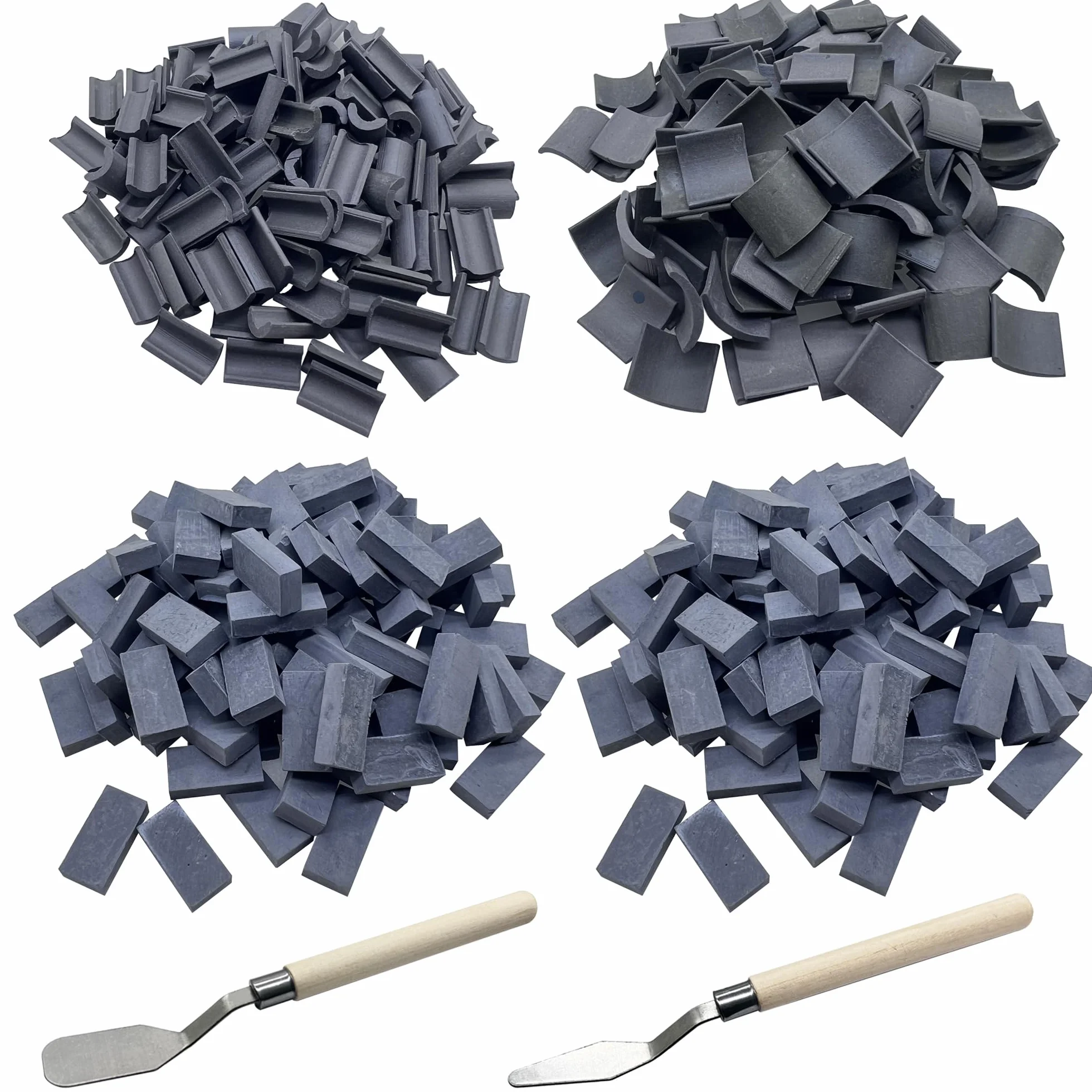 Woohome 542 PCS Tuiles Miniatures Mini Briques Gris pour DIY Fairy Garden Dollhouse Decor