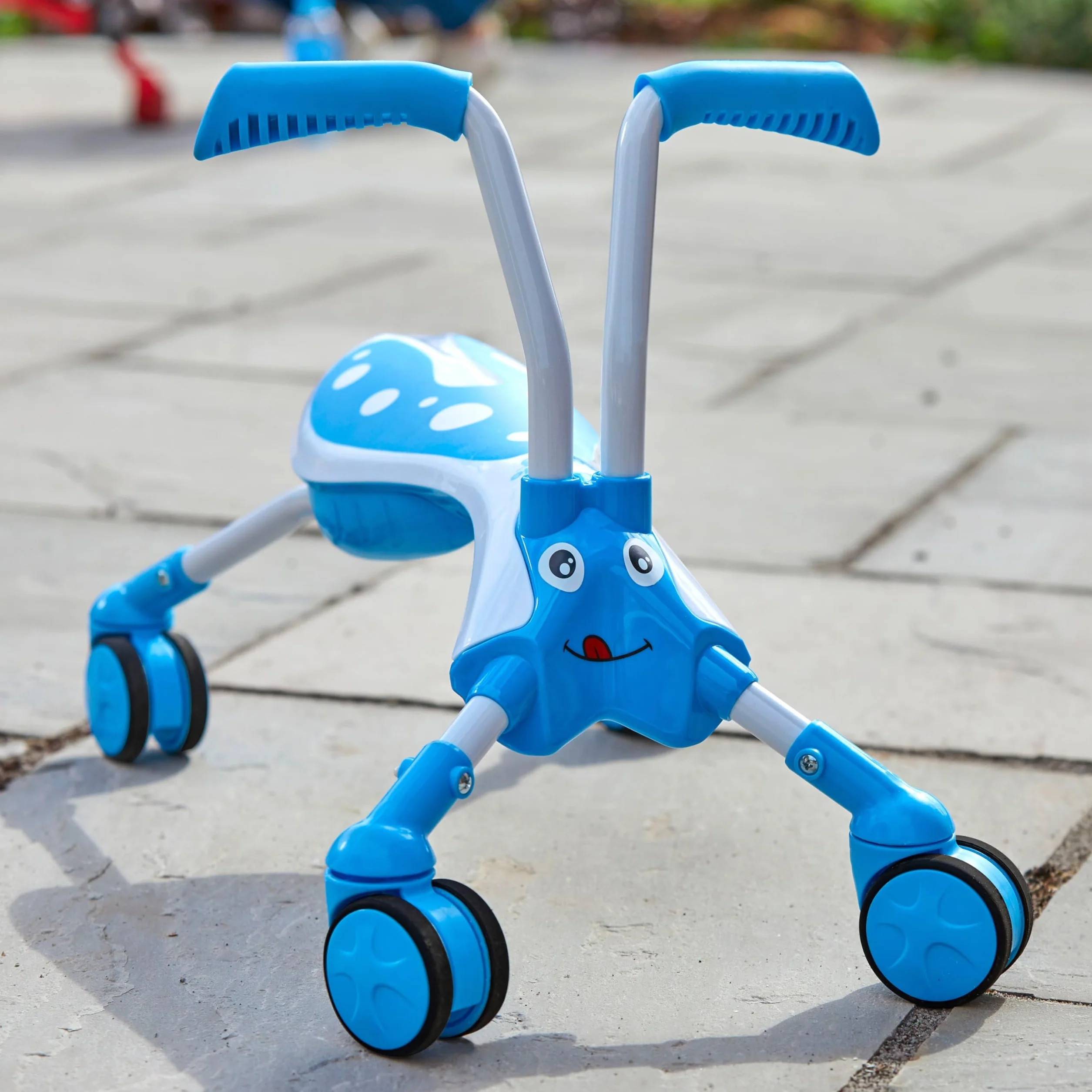 TP Toys Trotteur ScrambleBug Tide 4 Roues Pliable 360° Roues Silencieuses Anti-rayures Intérieur Extérieur 12 Mois Bleu Blanc