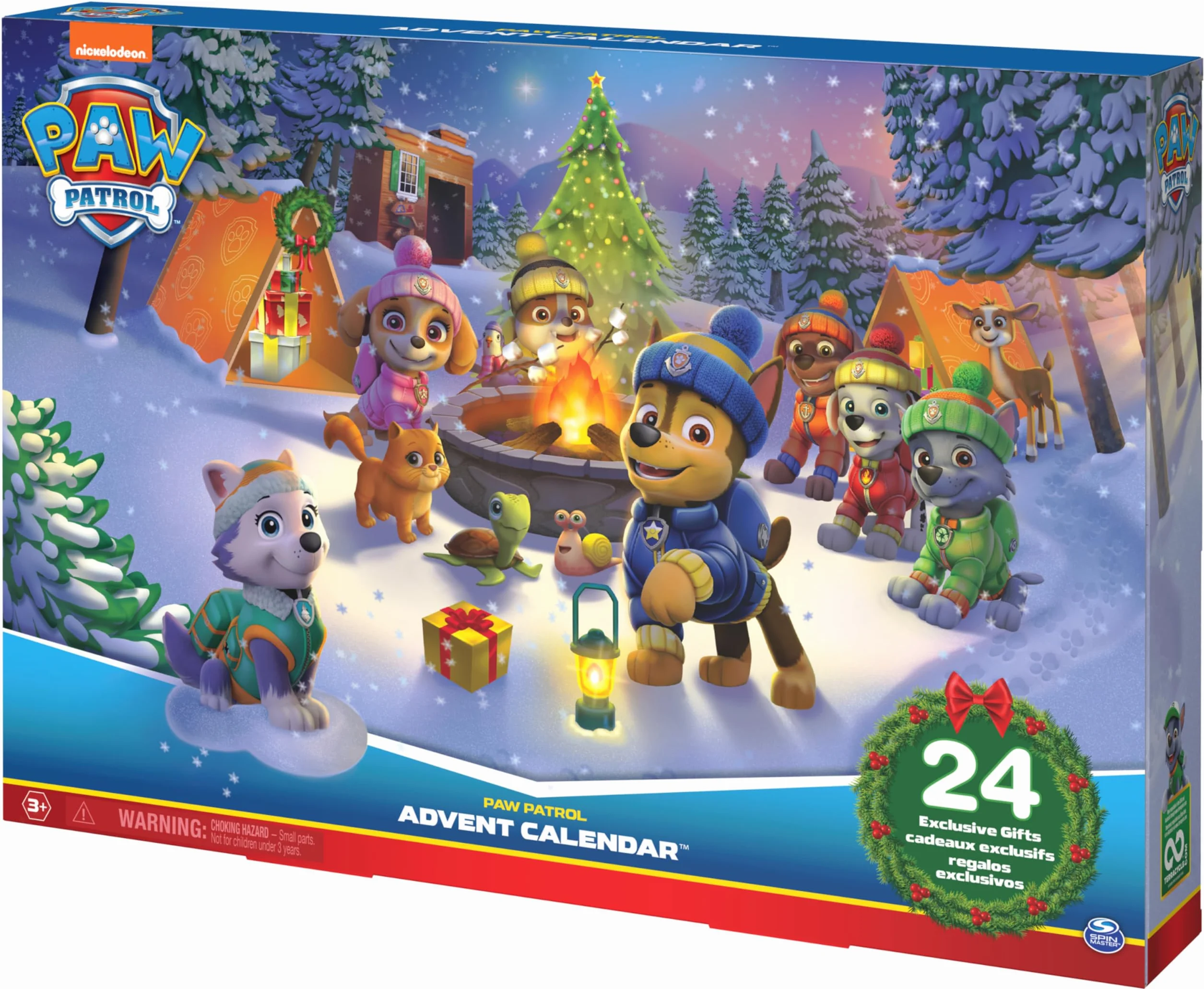 PAW PATROL Calendrier de l'Avent Noël 24 Surprises Figurines Exclusives Jouet Enfant 3 Ans+