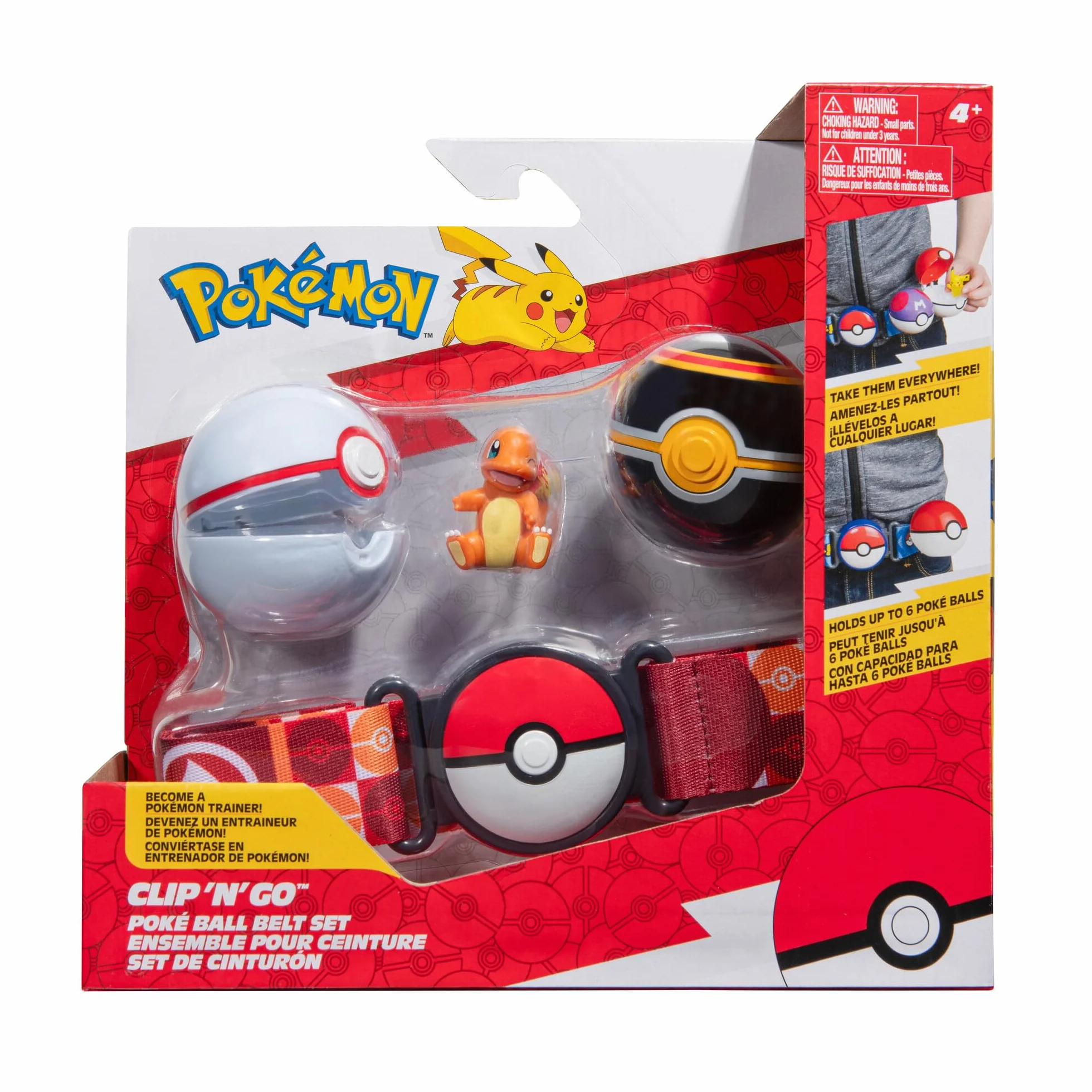 Pokémon Figurine Charmander 5,1 cm Clip 'N' Go Ceinture Balle Luxe Pokéball