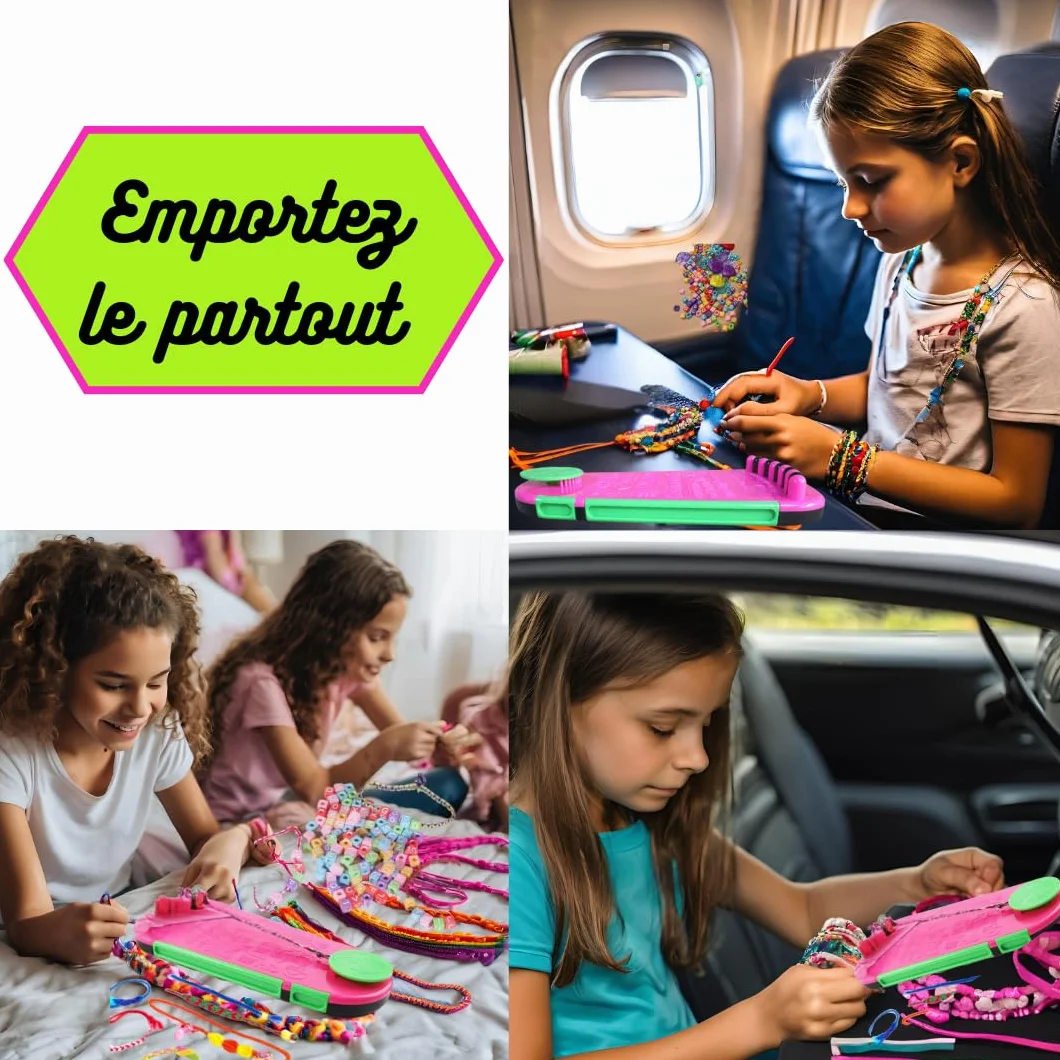 Kit Bracelet Bresilien d'Amitié DIY avec Notice Français – Cadeau Fille 8-16 Ans – Loisirs Créatifs Enfants Adultes