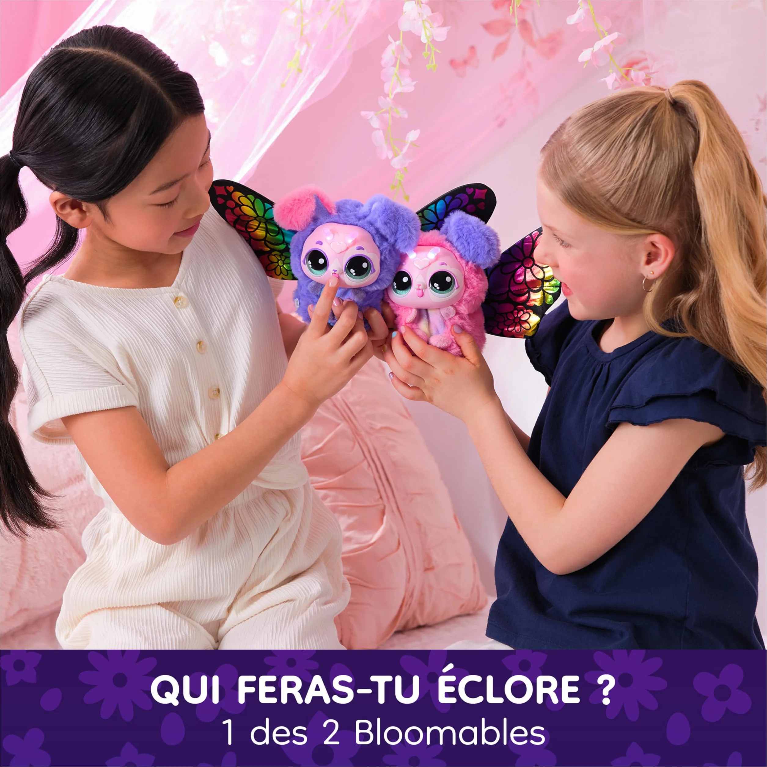 Hatchimals Bloomables Ma Fleur Magique PuppyFly Peluche Interactive 100 Sons & Réactions Jouet Enfant 5 Ans+