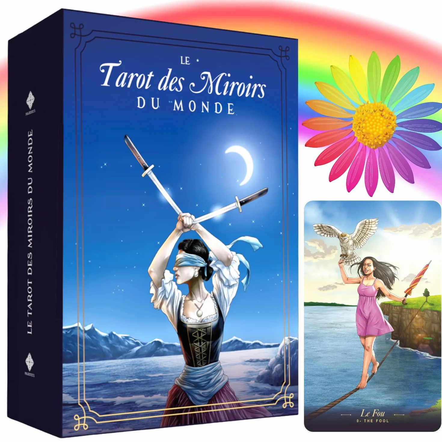 Tarot des Miroirs du Monde – 78 Cartes + Livret 200 Pages – Tarot Divinatoire