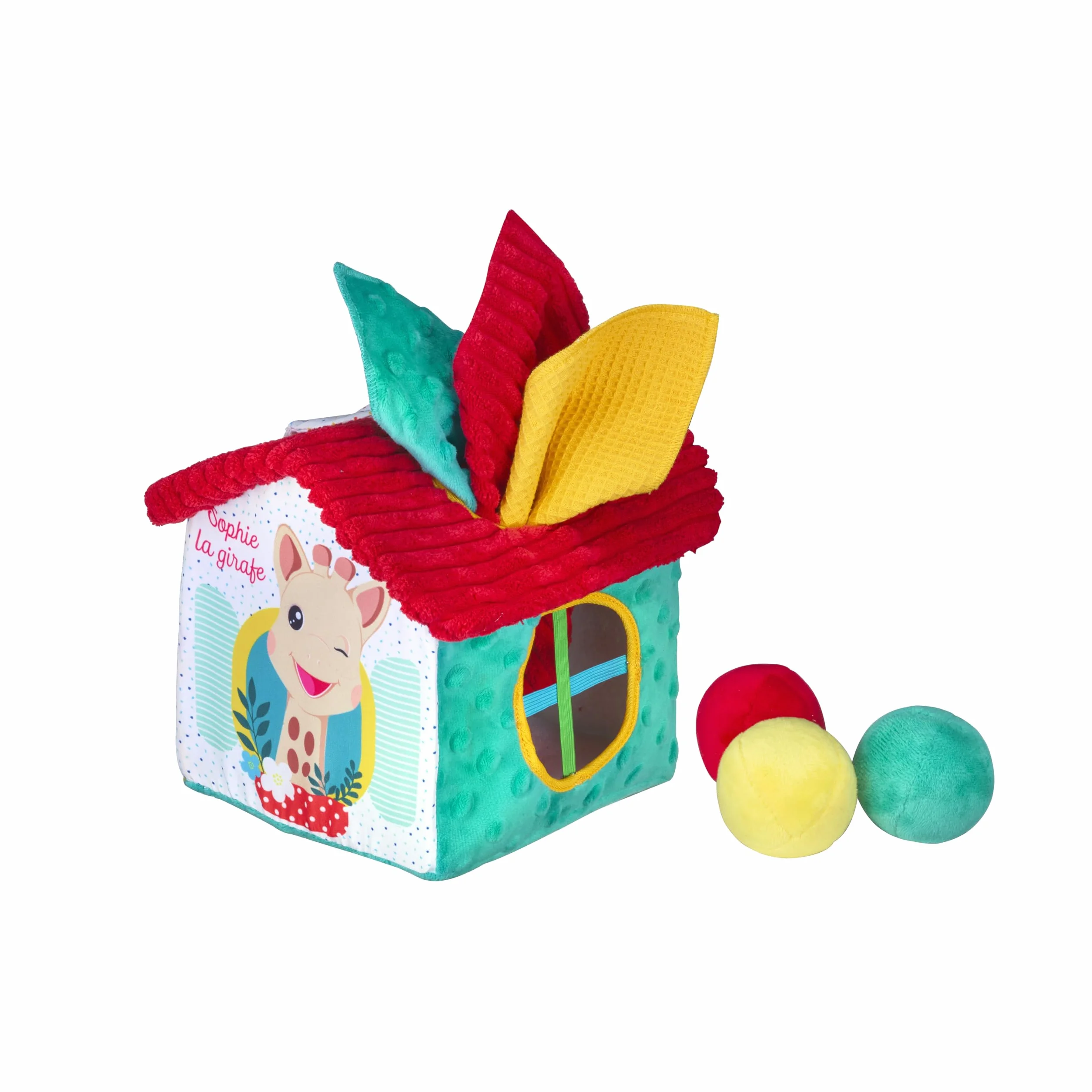 Sophie la Girafe Maison des Découvertes Jouet d'Éveil Sensoriel Bébé 10 Mois+ Textures Variées Balles Colorées Développement Motricité Fine