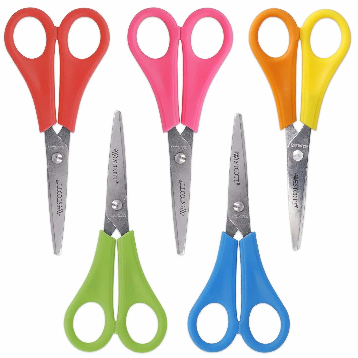 Westcott Ciseaux pour enfants 13 cm Lot de 30 Assorties 5 cm