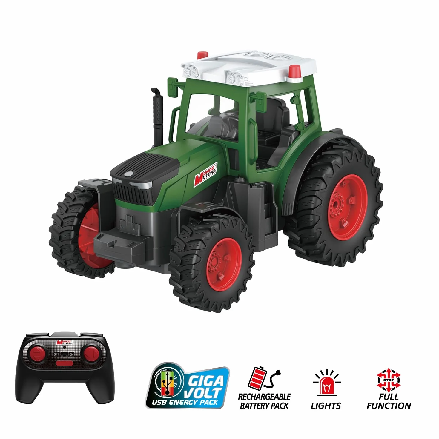 Tracteur radiocommandé Mondo Motors 1:24 Batterie Rechargeable Jouet Enfants