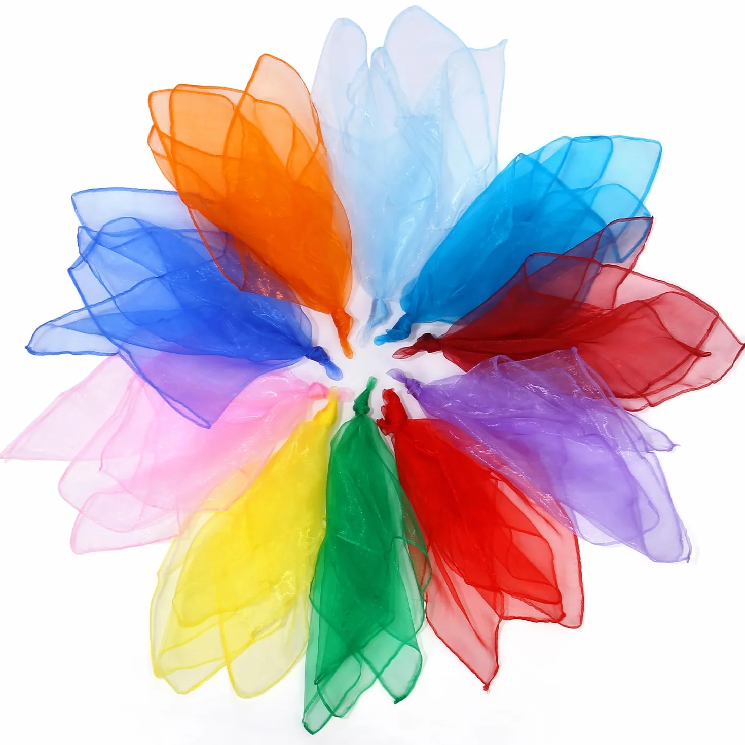 Foulards de Jonglage et Danse pour Enfants 60 x 60 cm - Lot de 30