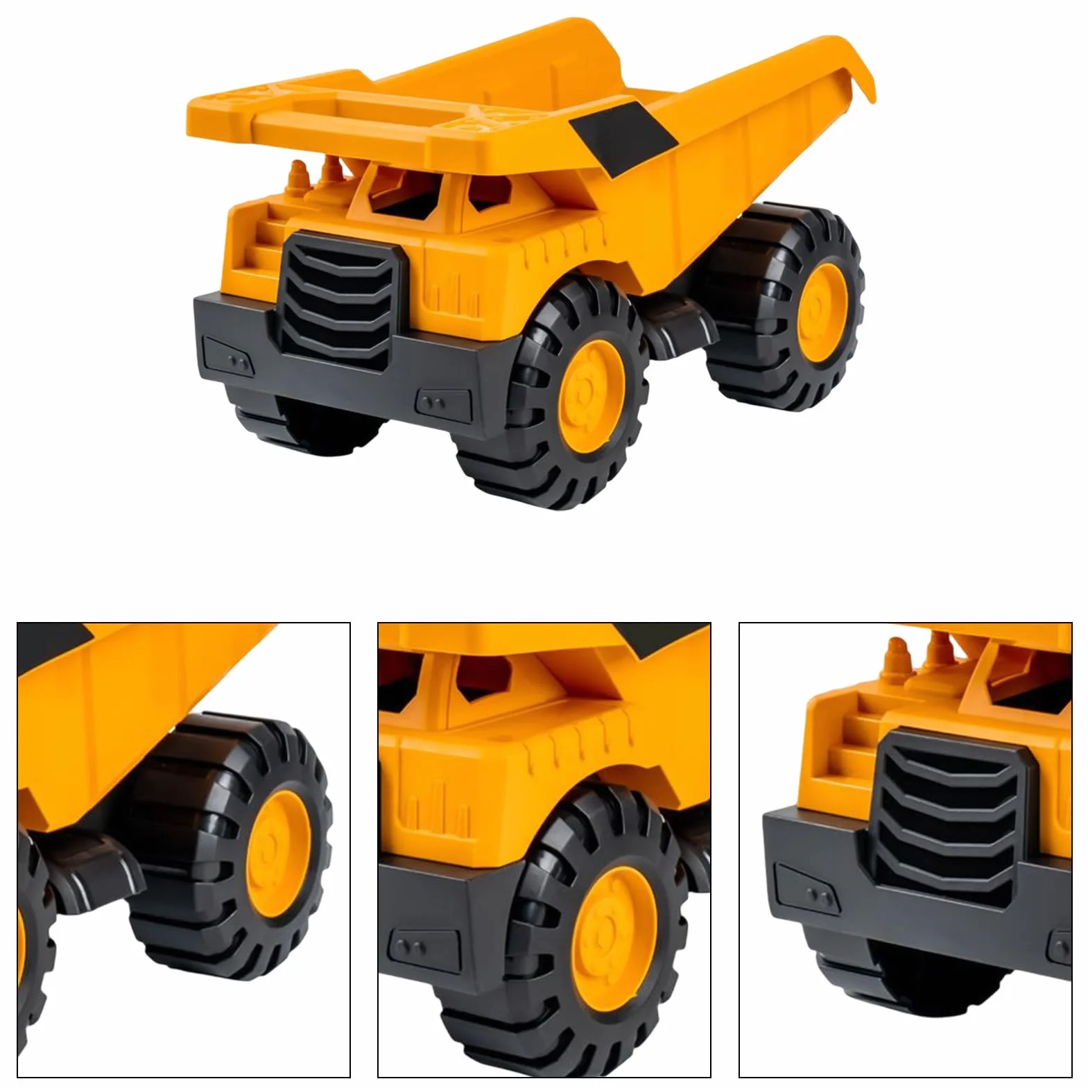 Set Excavatrice Camion Pelle Benne Jouet Sable Jaune ABS Durable Construction Enfant