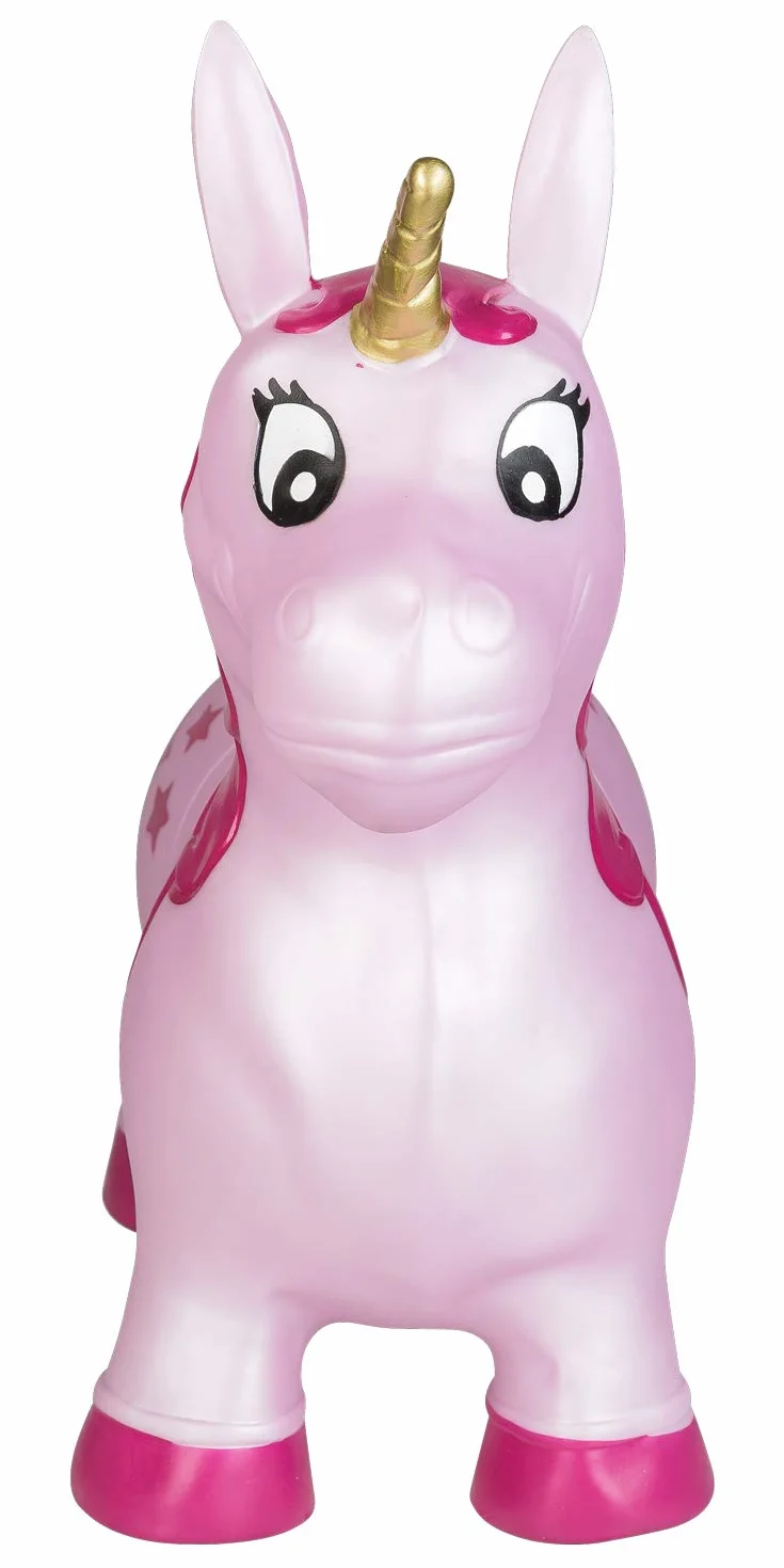 Idena Cheval Sauteur Licorne Rose 50 kg 59 x 23 x 53 cm Pompe à air
