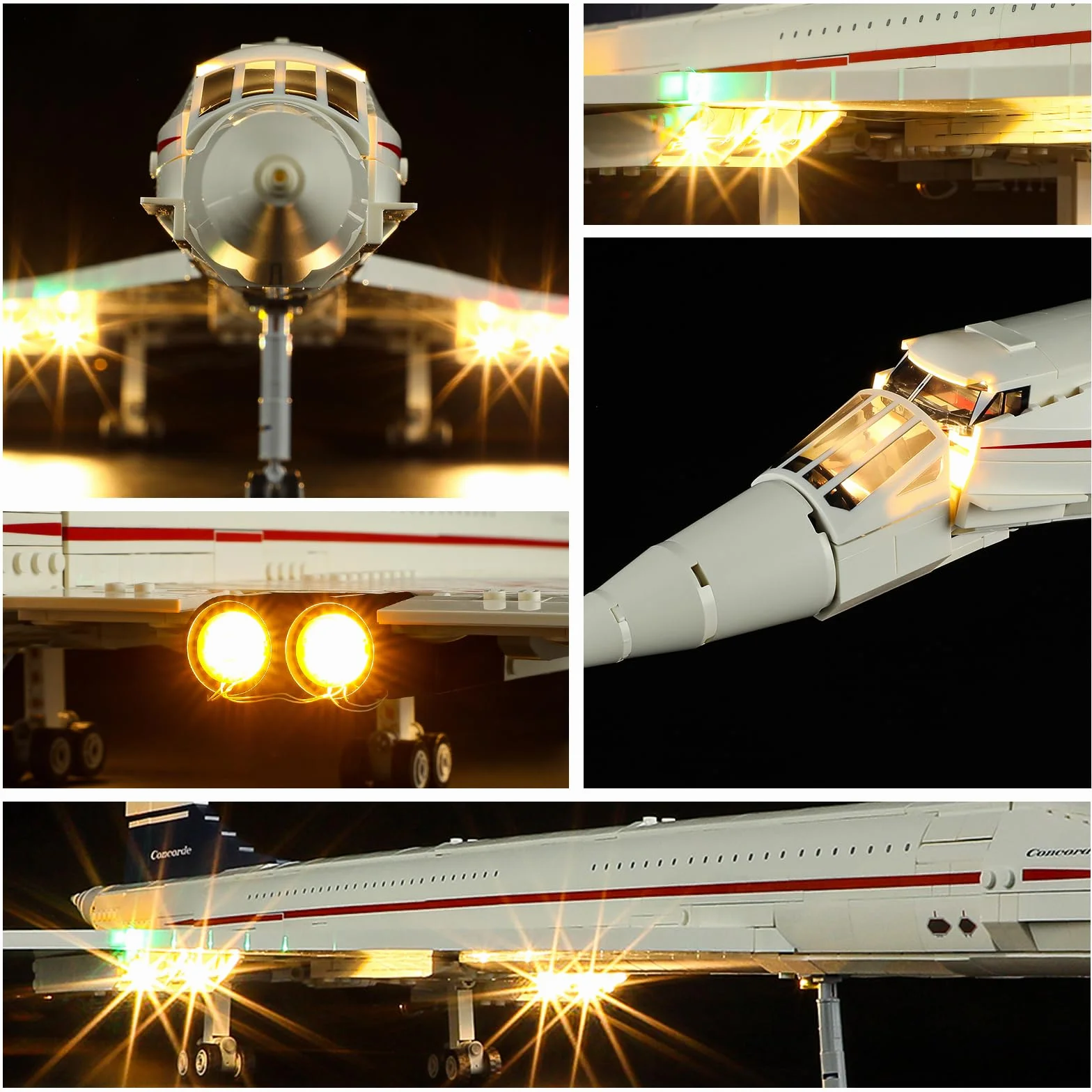 YEABRICKS Lumière LED pour Lego 10318 Icons Concorde Modèle