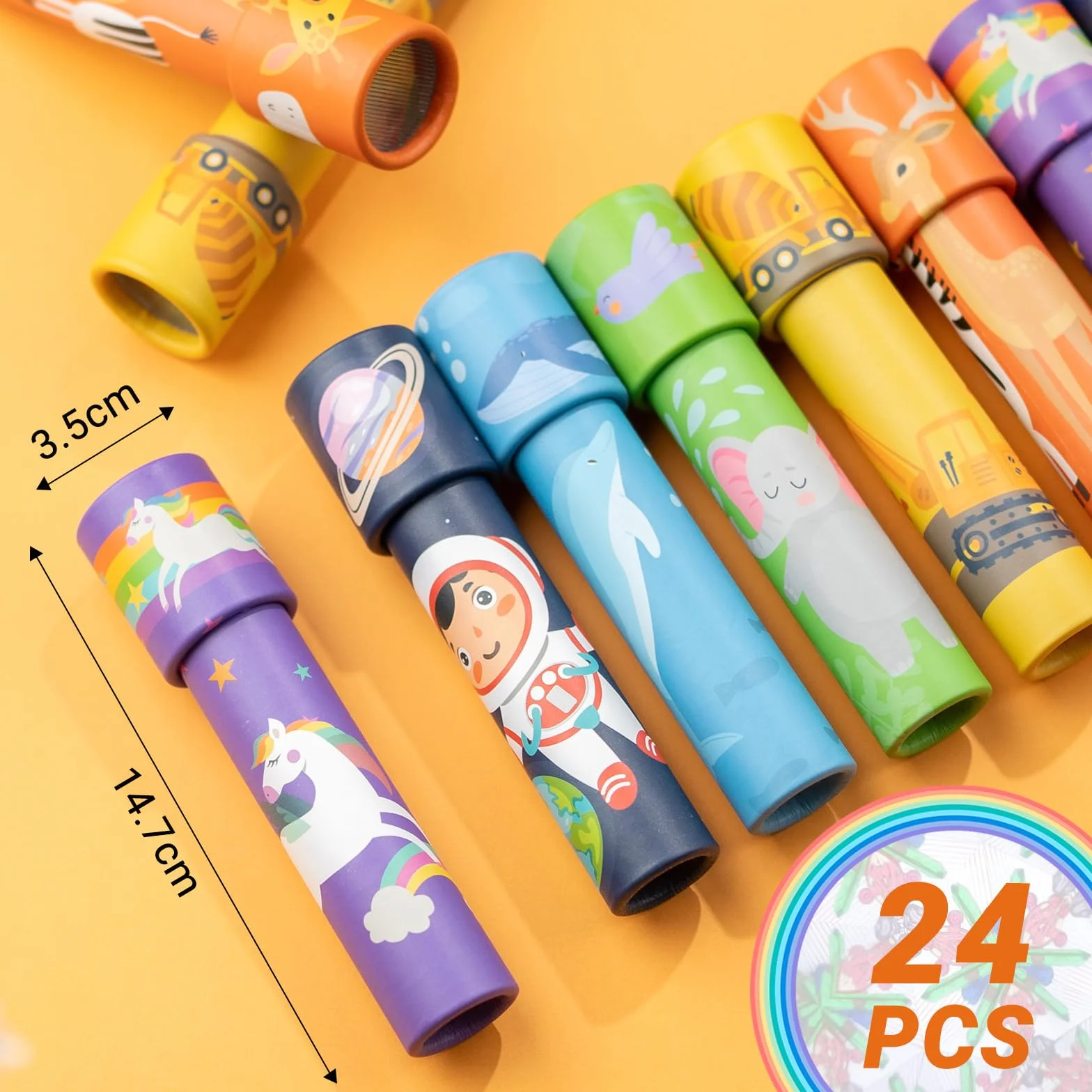 iKeelo 24PCS Kaléidoscopes pour Enfants Cadeau Éducatif Classique Rétro