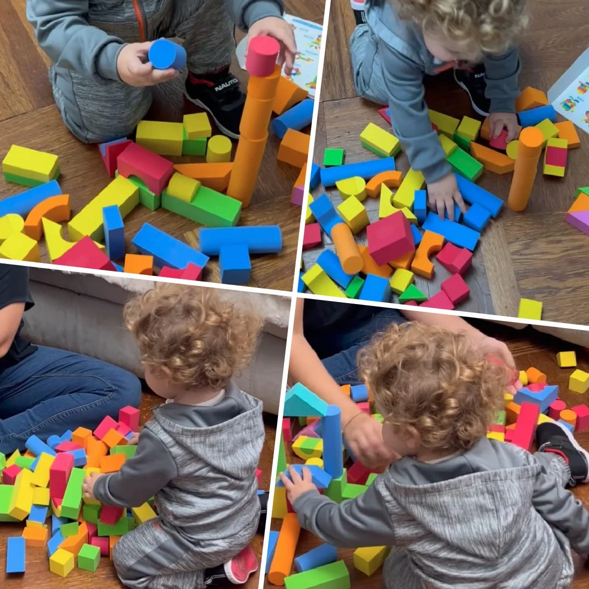 Pairez Blocs de Construction en Mousse 81 Pièces pour Tout-Petits