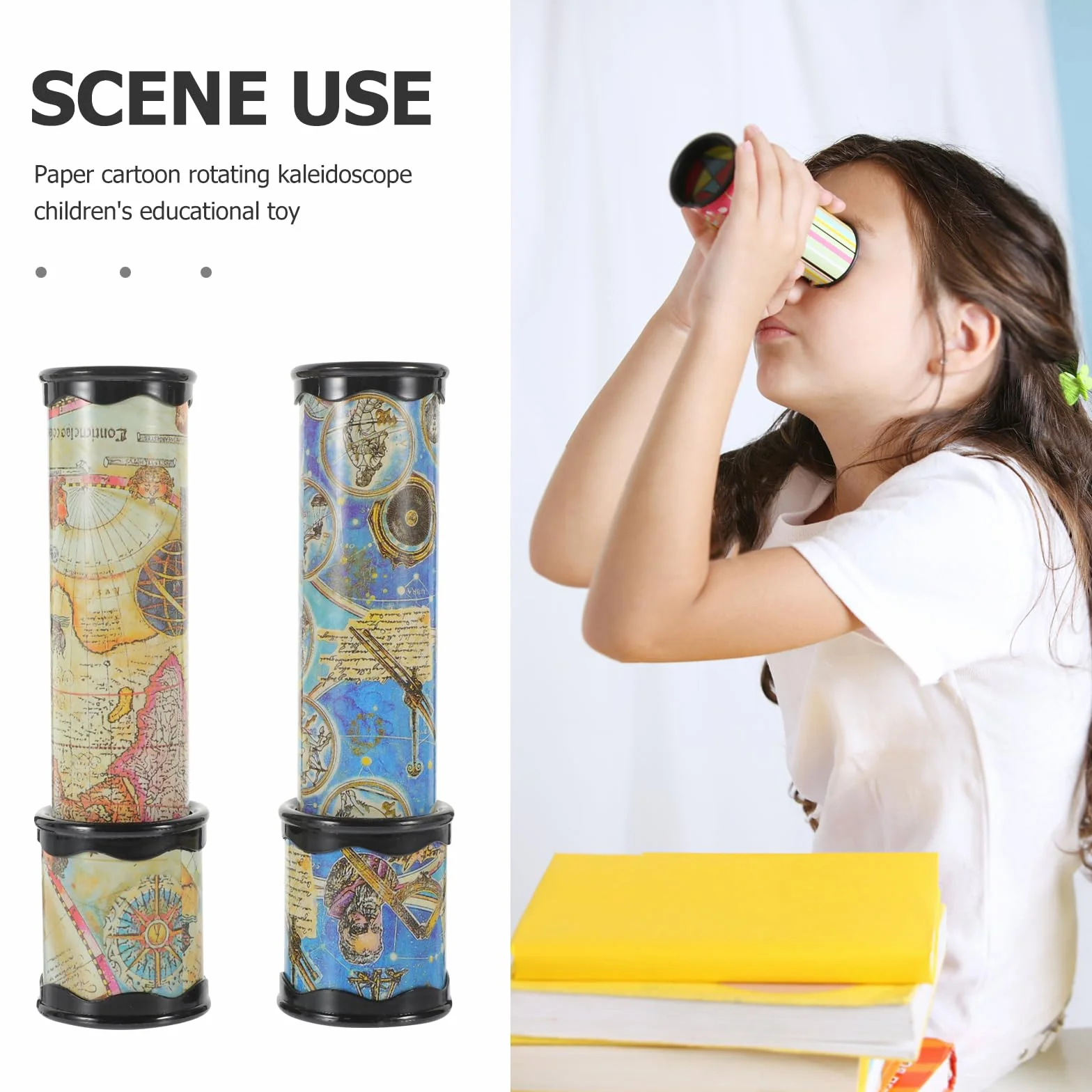 Toddmomy Lot de 2 jouets de kaléidoscope classiques pour enfants