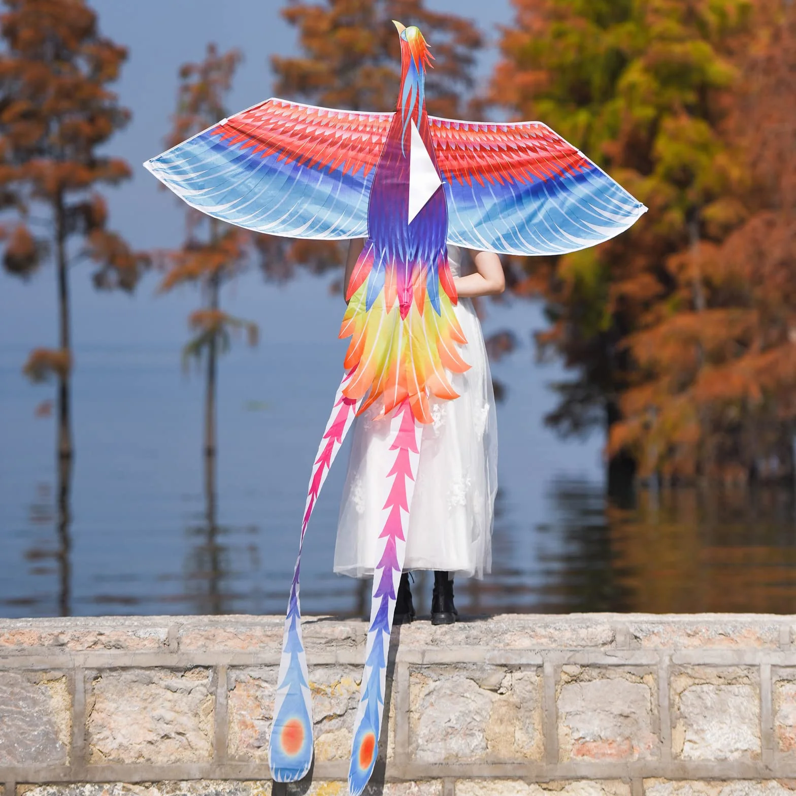 Mint's Colorful Life Cerf-Volant Arc-en-Ciel Phénix Facile à Voler Enfants Adultes
