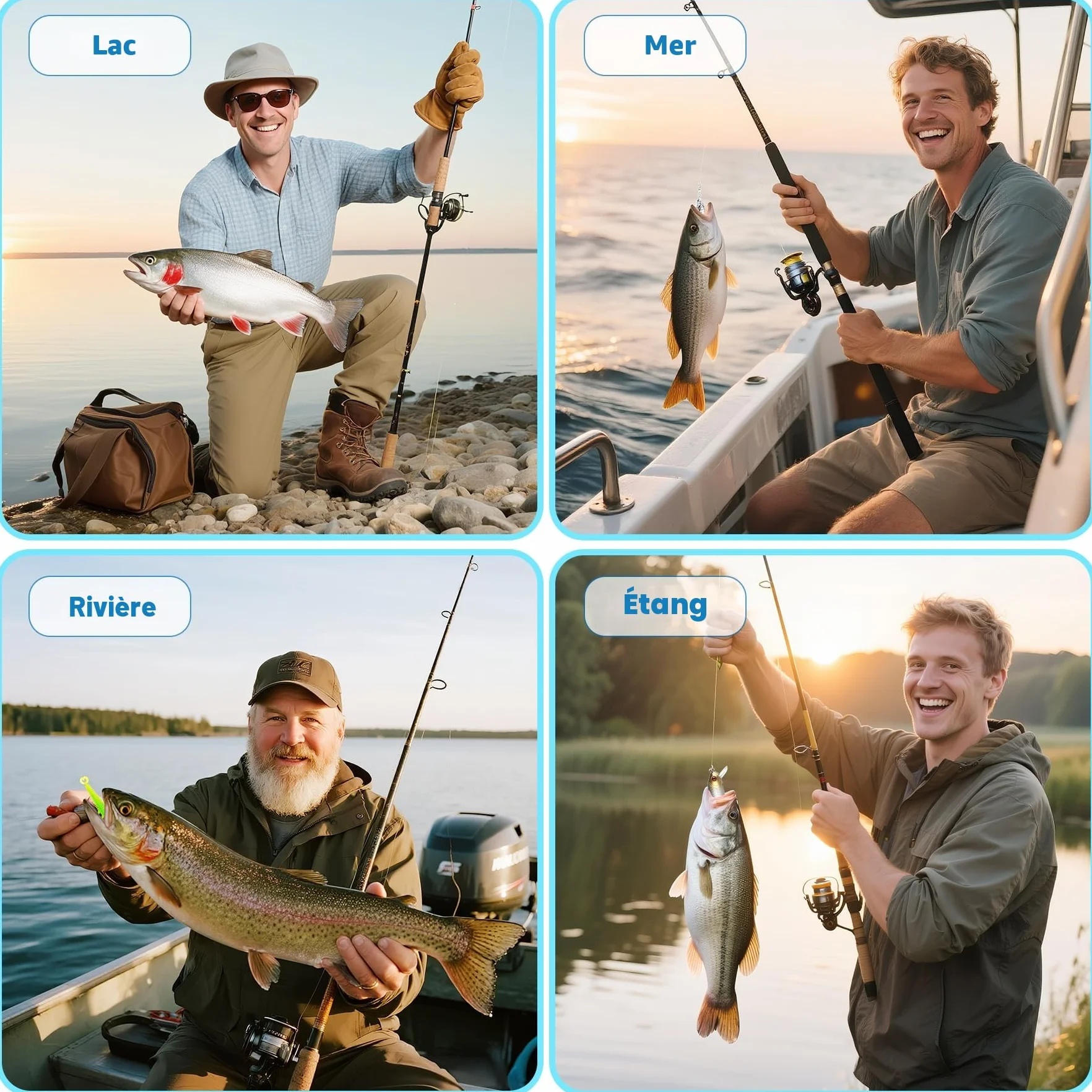 Calendrier de l'Avent 2025 Pêche Homme 24 Outils Équipements Pêche pour Grand-Père Papa Oncle