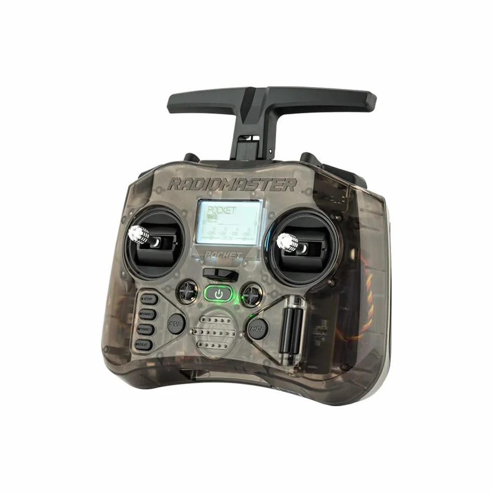 RadioMaster EdgeTX Télécommande Portable de Poche avec éclairage LED intégré Mode 2 (Anthracite, ELRS)