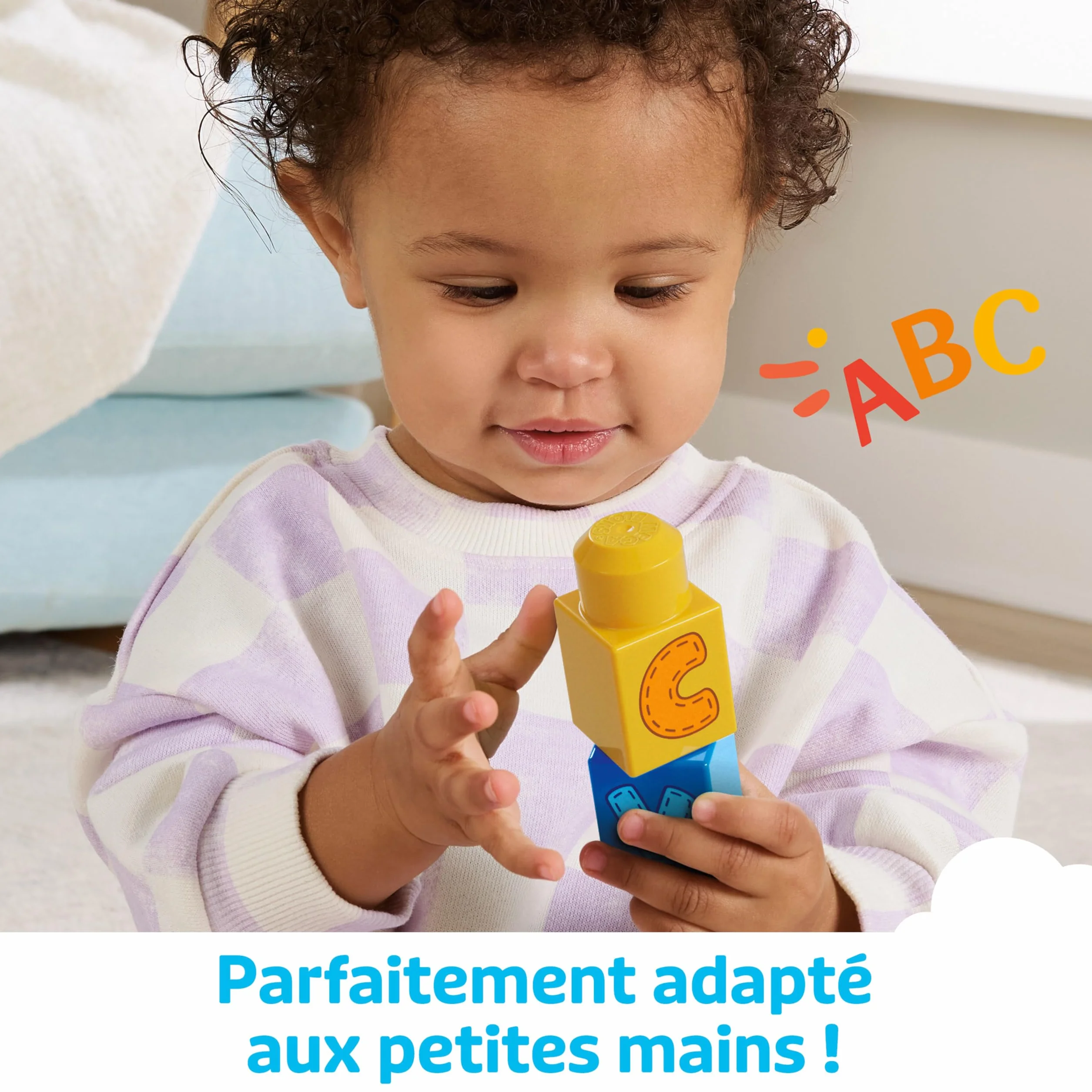MEGA Bloks Le train des Lettres jeu de construction 60 pièces jouet bébé enfant 1-5 ans DXH35