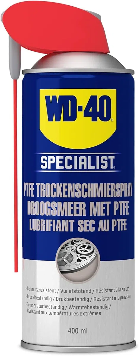 WD-40 Specialist Spray lubrifiant sec PTFE Smart Straw 12 x 400 ml | Spray PTFE