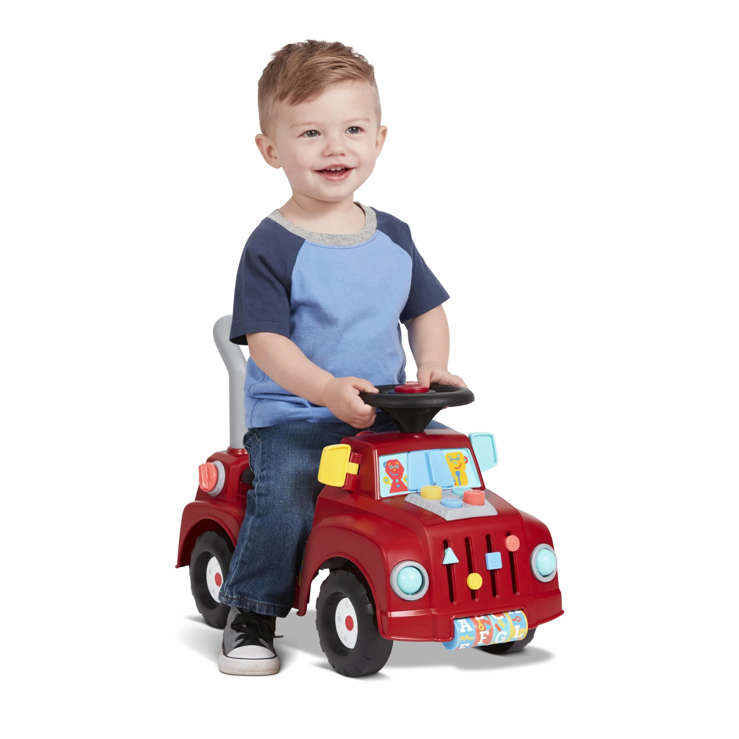 Radio Flyer Camion de Bricolage avec Lumières et Sons, Jouet à Monter pour Tout-Petits 1-3 Ans, Rouge