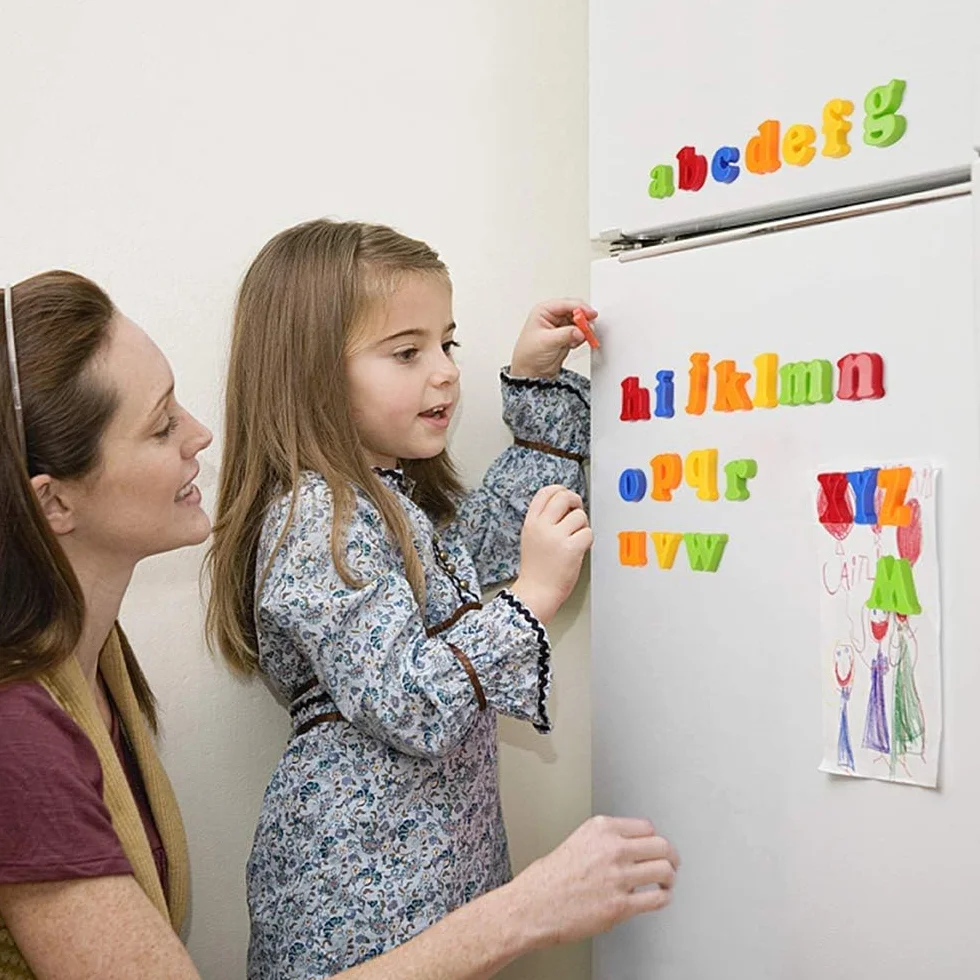 Coogam Magnétiques Lettres et Chiffres Alphabet Majuscule Minuscule Aimants Frigo Jouet éducatif Préscolaire 78 Pcs