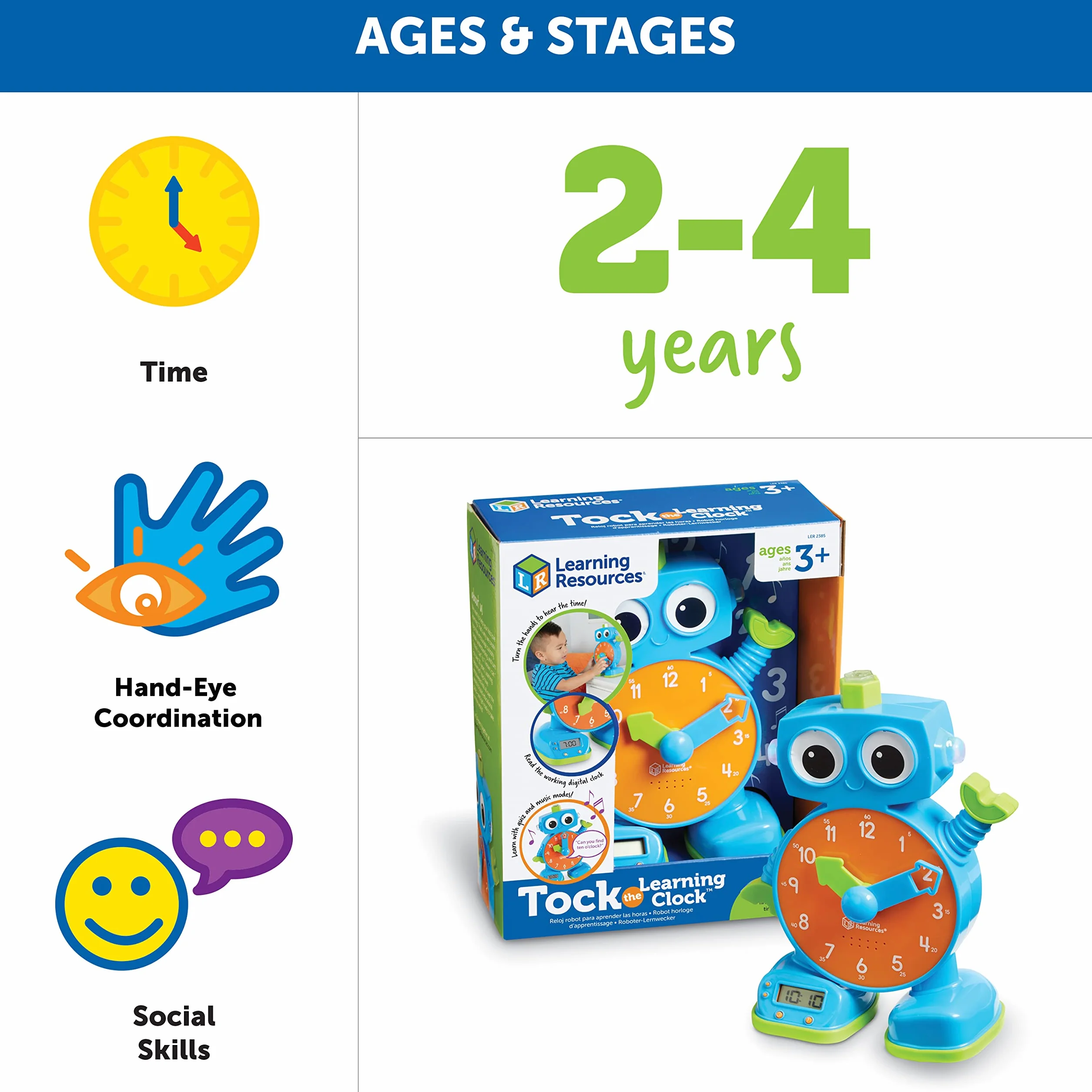 Learning Resources Horloge d’Apprentissage Tac