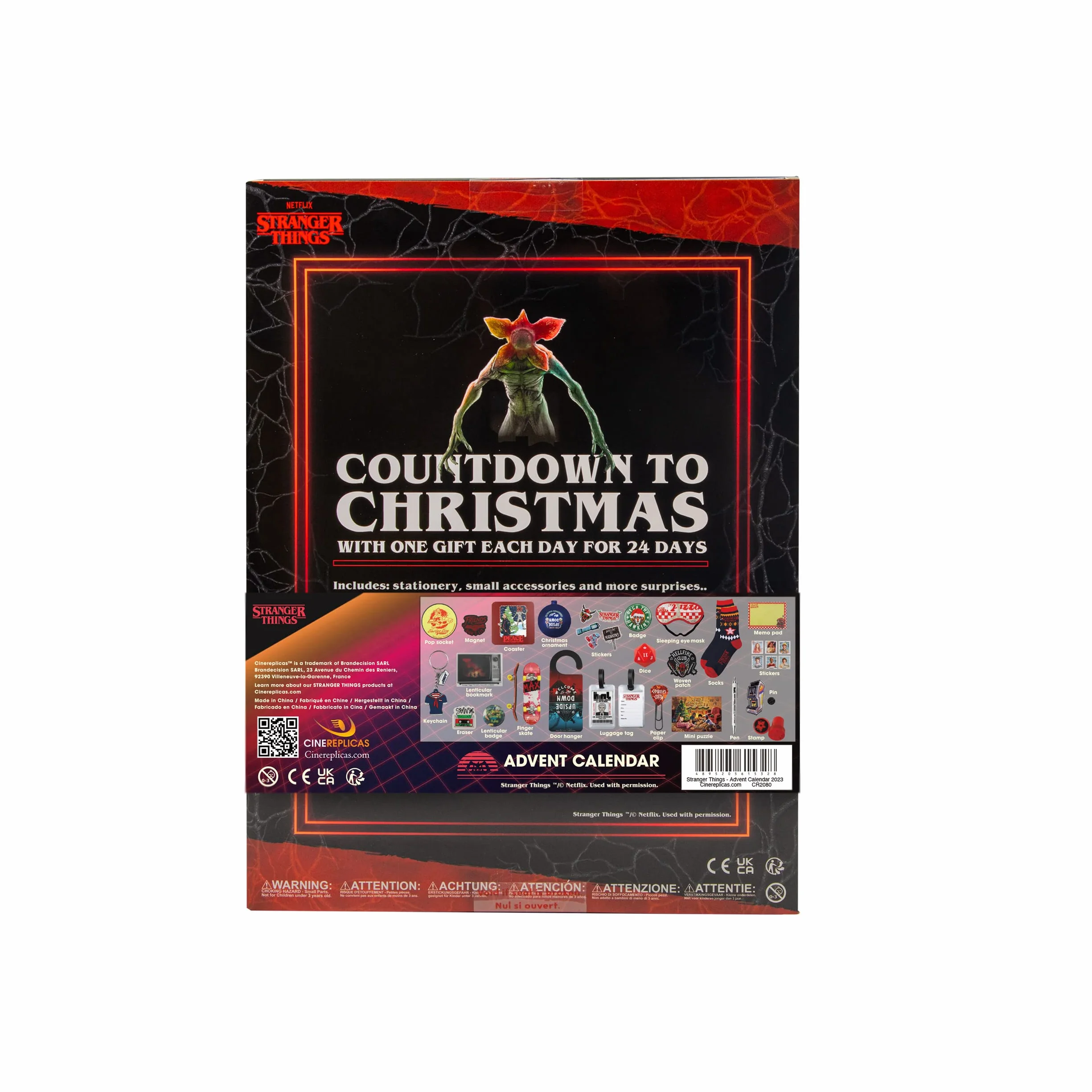 Calendrier de l'Avent Stranger Things Cinereplicas Licence officielle