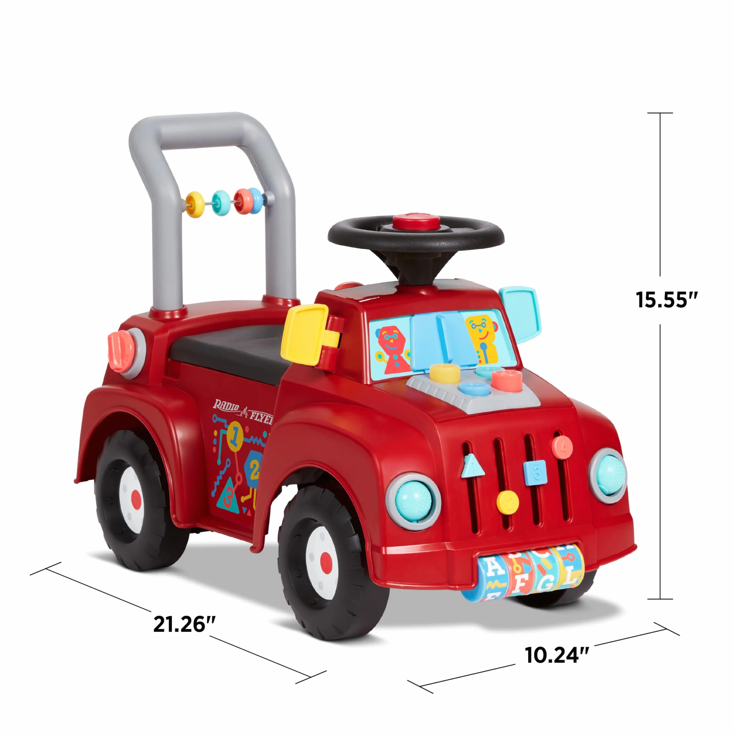 Radio Flyer Camion de Bricolage avec Lumières et Sons, Jouet à Monter pour Tout-Petits 1-3 Ans, Rouge