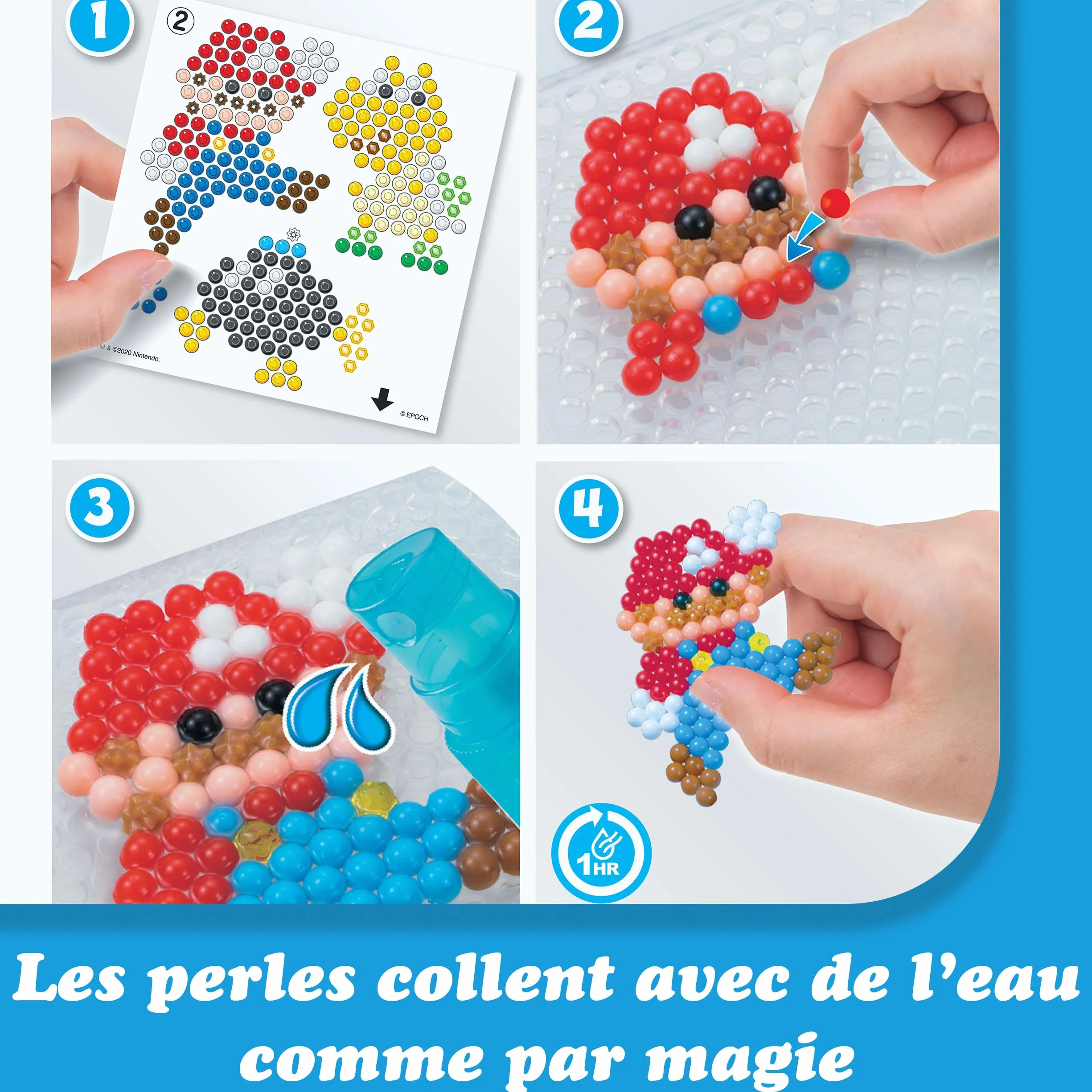 Aquabeads Super Mario La box Kit de loisirs créatifs perles à eau Jouet enfant 4 ans+
