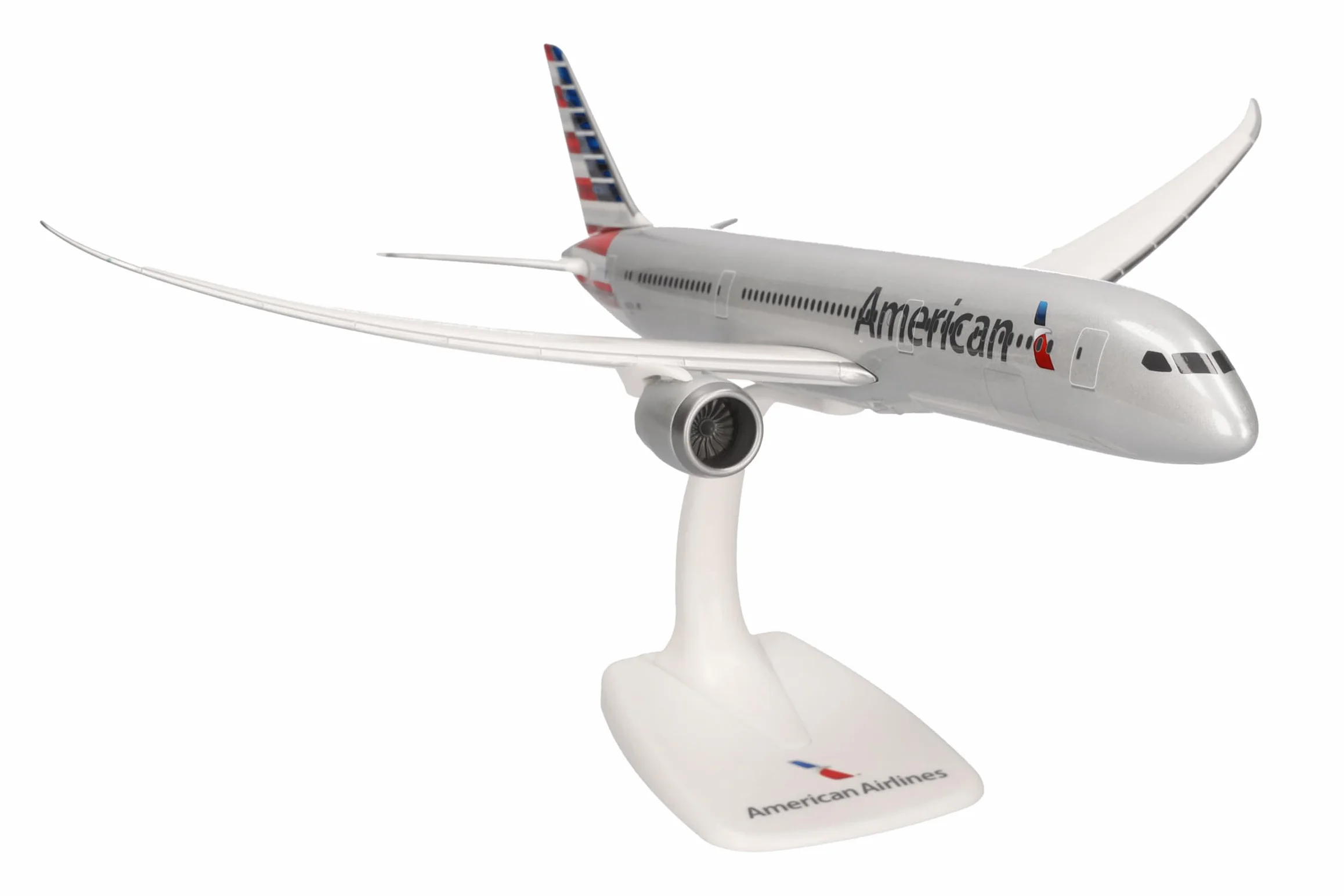 Herpa Snap-Fit Avion American Airlines Boeing 787-9 Dreamliner, Miniature Échelle 1:200, Collection avec Socle