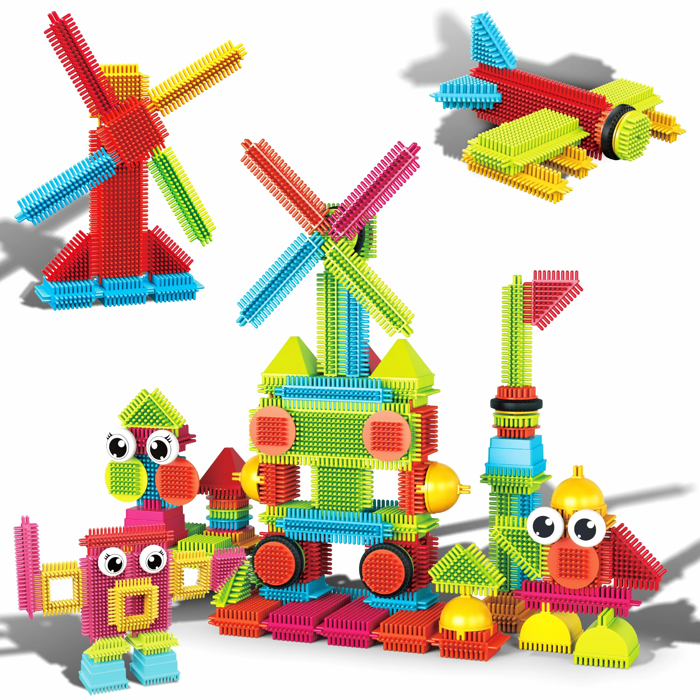 Picasso Toys PTB112 Blocs de Construction STEM en Forme de hérisson - Jouet d'apprentissage empilable