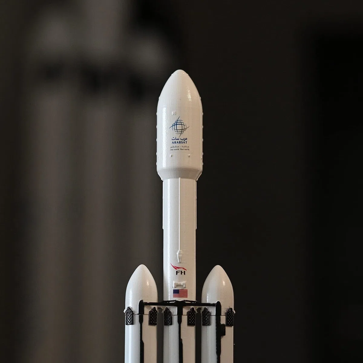 Modèle de Fusée Heavy Falcon 1:233, Modèle Aérospatial FH en Résine Simulée Et Décorations de Bureau, Un Excellent Cadeau Les Passionnés d'aérospatiale