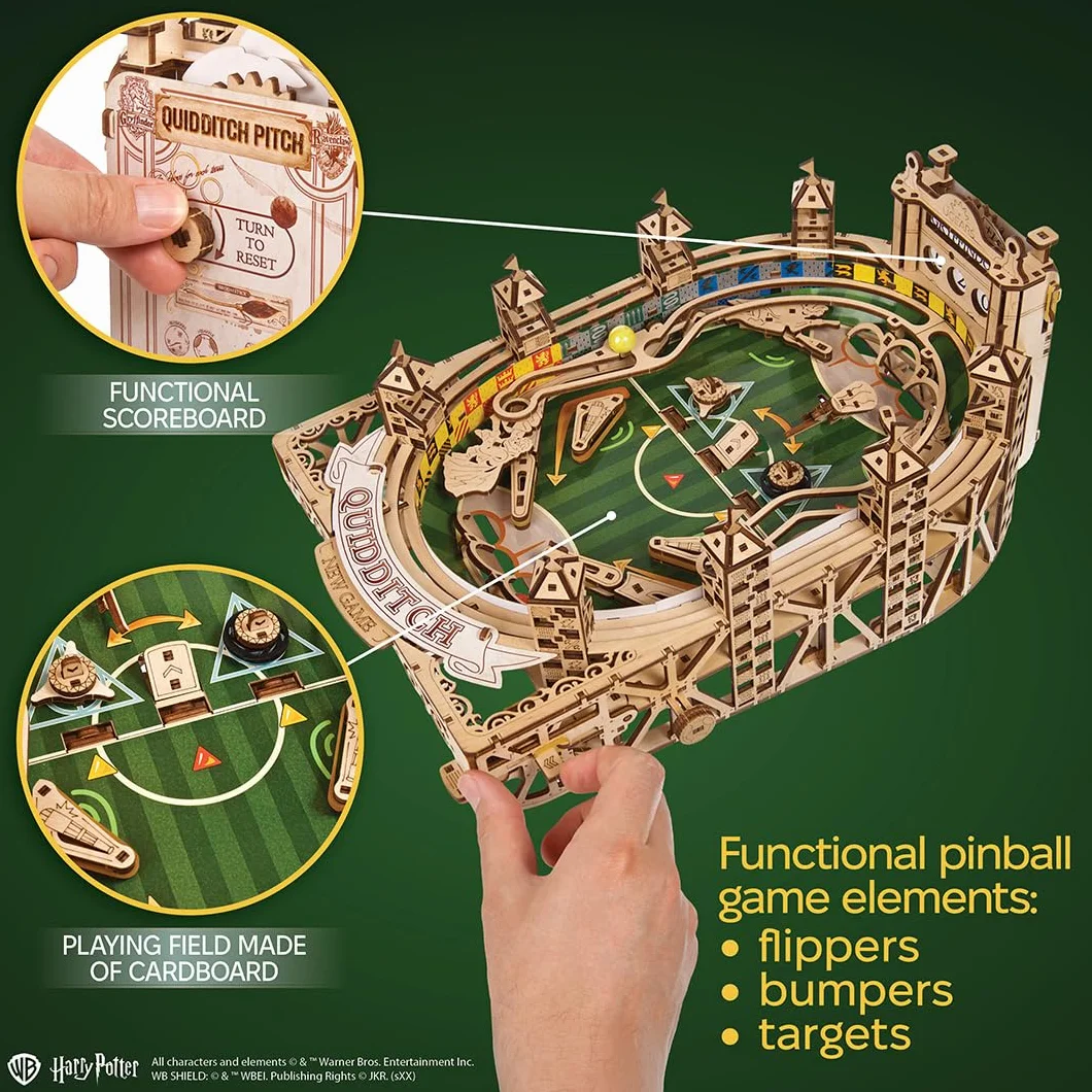 UGEARS 3D Puzzle Harry Potter Quidditch Flipper Adulte - Maquette en Bois A Construire 3D Puzzle Adultes, Loisirs Créatifs Adultes Maquette Adulte DIY Casse Tête Maquettes Et Modélisme Construction
