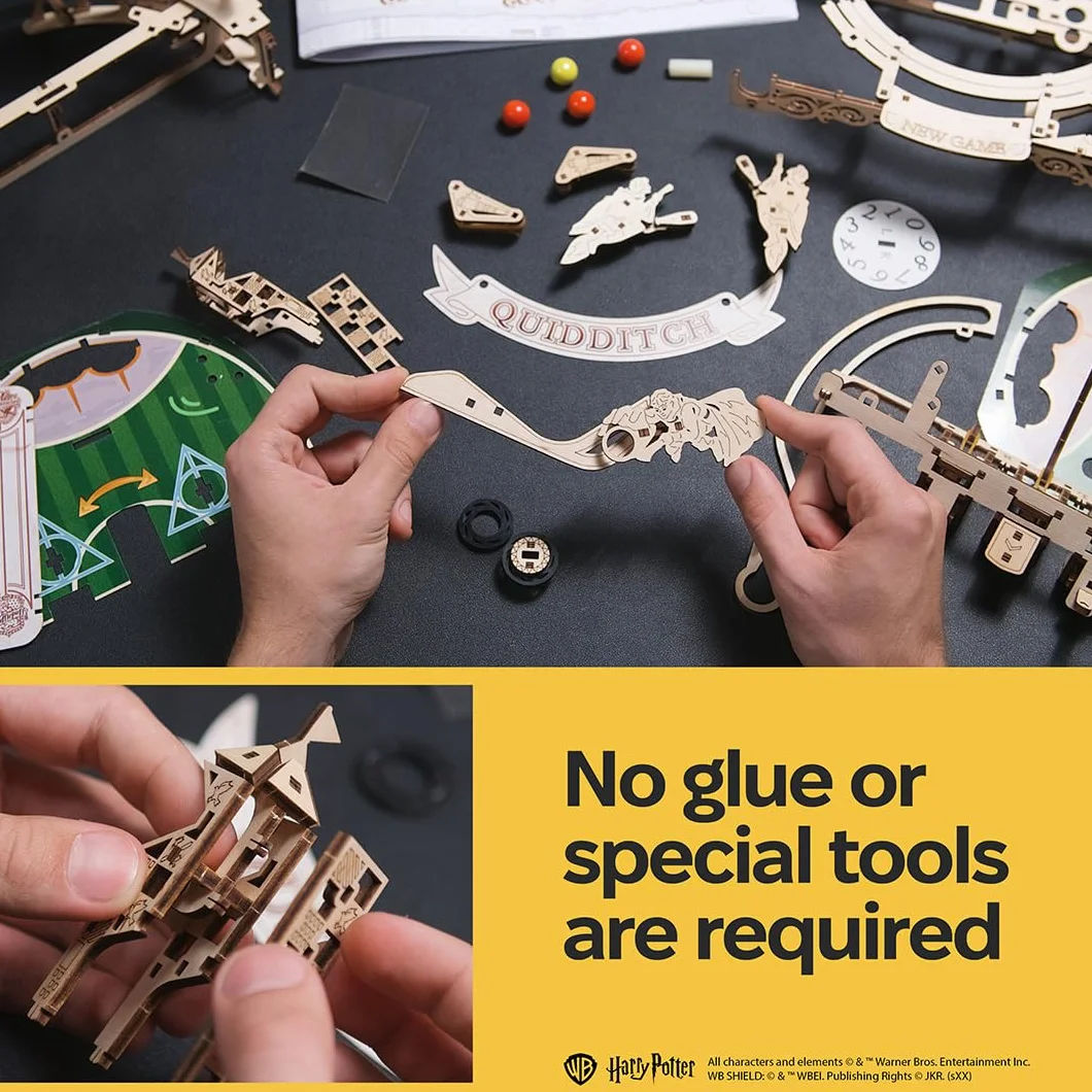 UGEARS 3D Puzzle Harry Potter Quidditch Flipper Adulte - Maquette en Bois A Construire 3D Puzzle Adultes, Loisirs Créatifs Adultes Maquette Adulte DIY Casse Tête Maquettes Et Modélisme Construction