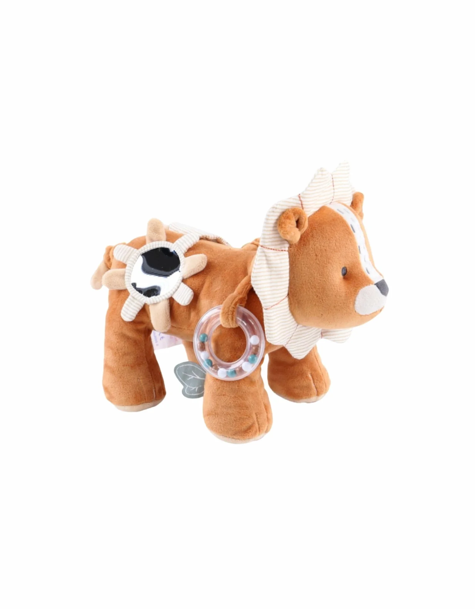 Peluche d'activités bébé Lion Babou 40cm Jouet d'éveil Cadeau de Naissance