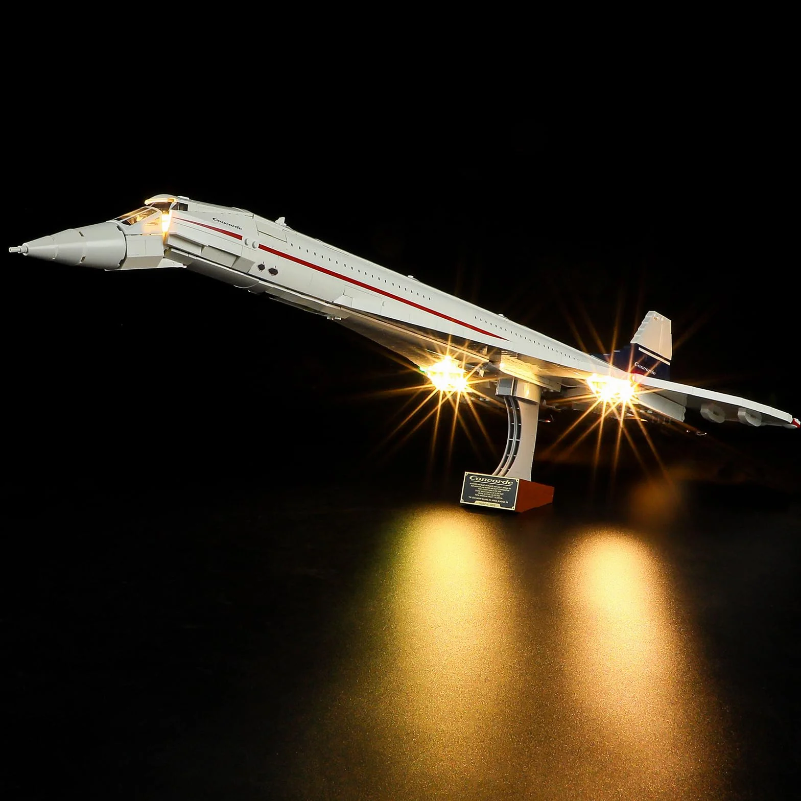 YEABRICKS Lumière LED pour Lego 10318 Icons Concorde Modèle