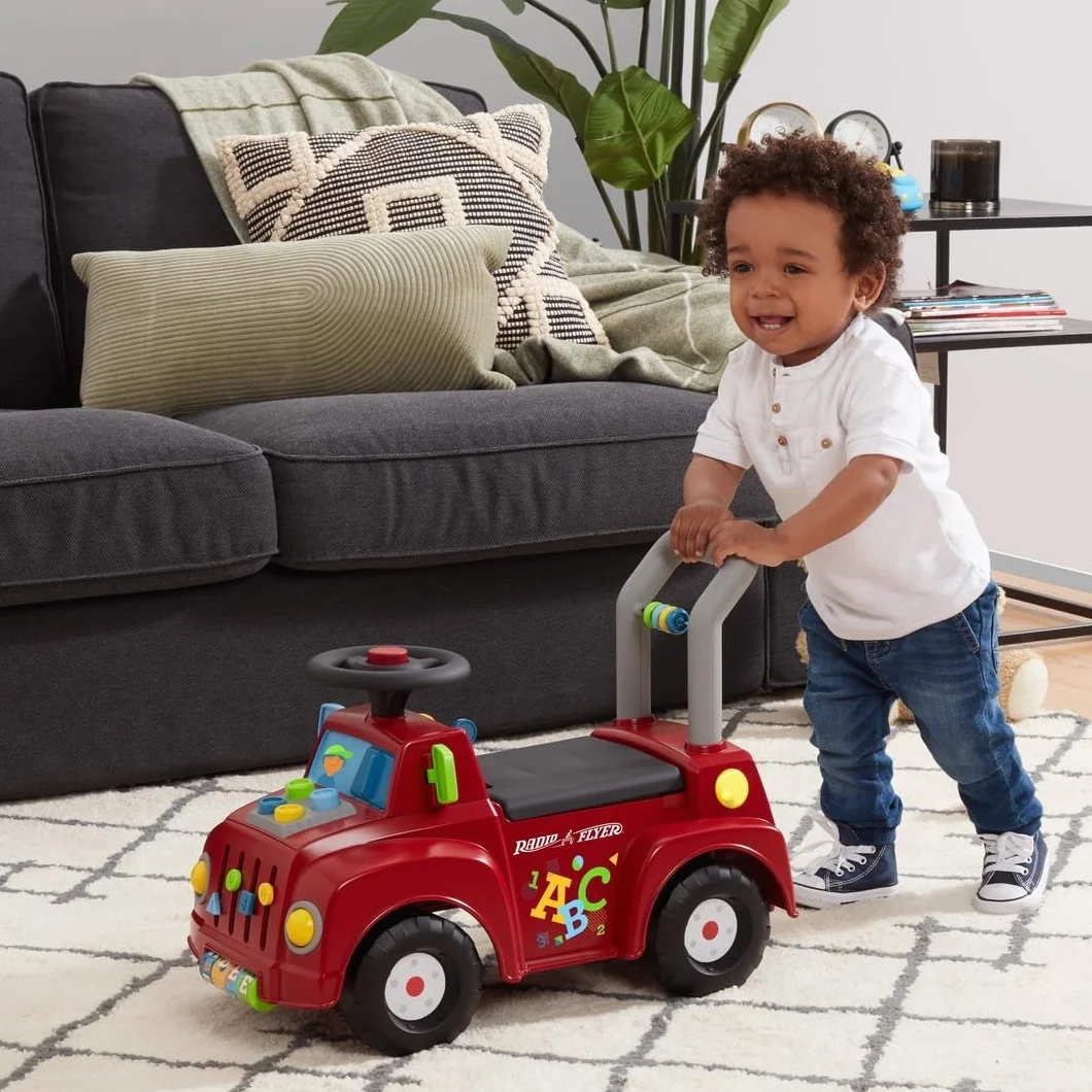 Radio Flyer Camion de Bricolage avec Lumières et Sons, Jouet à Monter pour Tout-Petits 1-3 Ans, Rouge