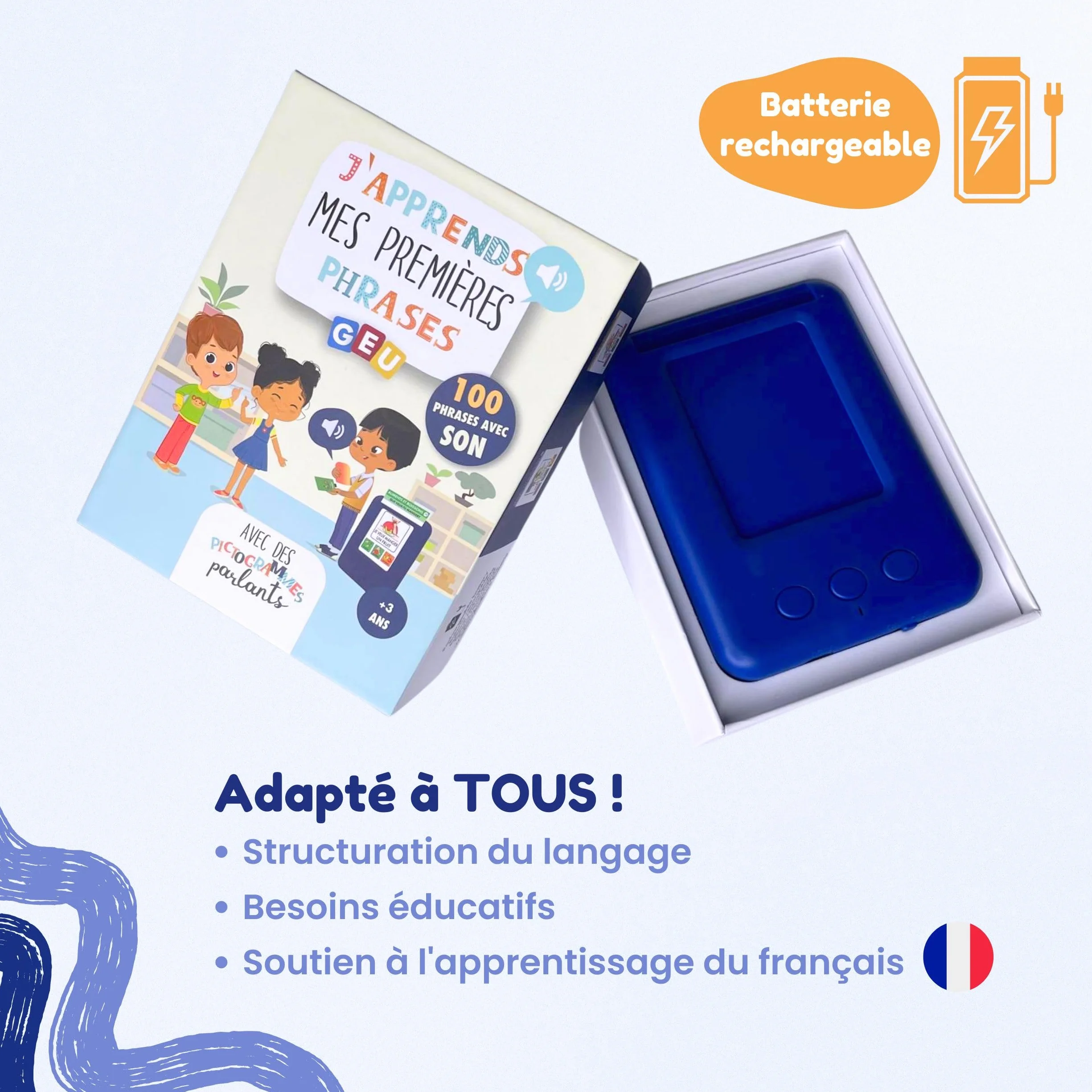 Carte Parlante Montessori Français avec Pictogramme - Cartes Parlantes Français Apprendre Mots Phrases J’apprends Premières Phrases