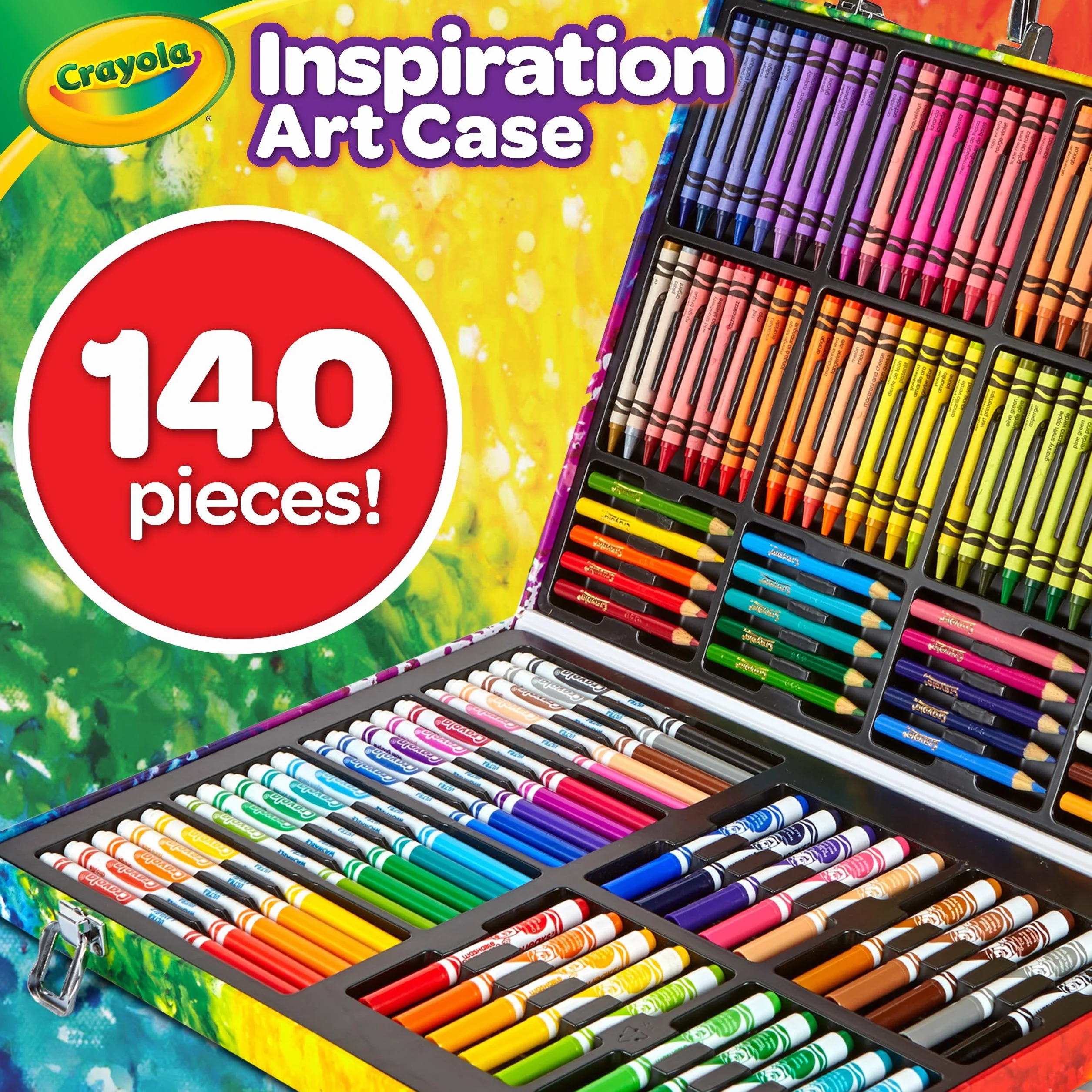 CRAYOLA Coffret de Coloriage 140 Crayons 15 Feuilles Blanches 5 Ans 04-2532