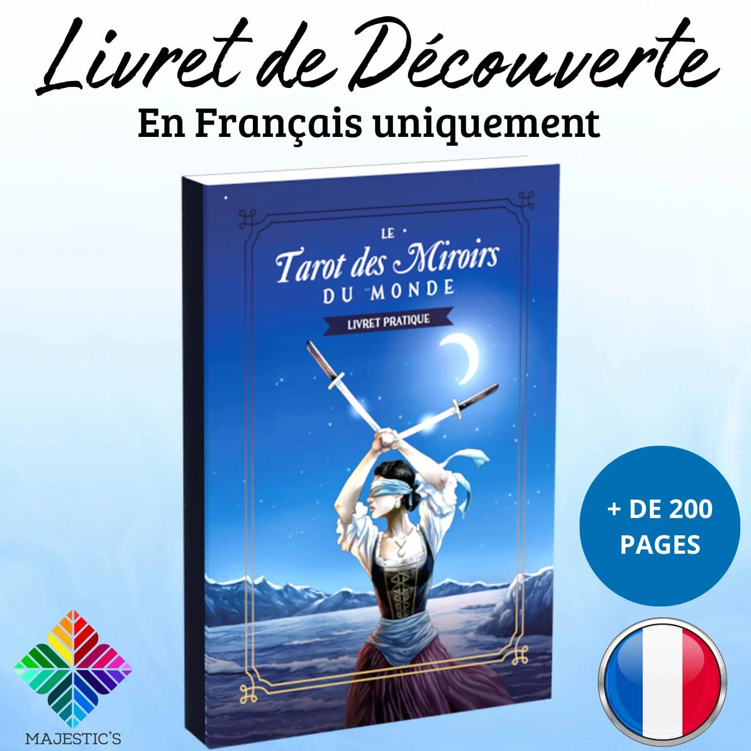 Tarot des Miroirs du Monde – 78 Cartes + Livret 200 Pages – Tarot Divinatoire