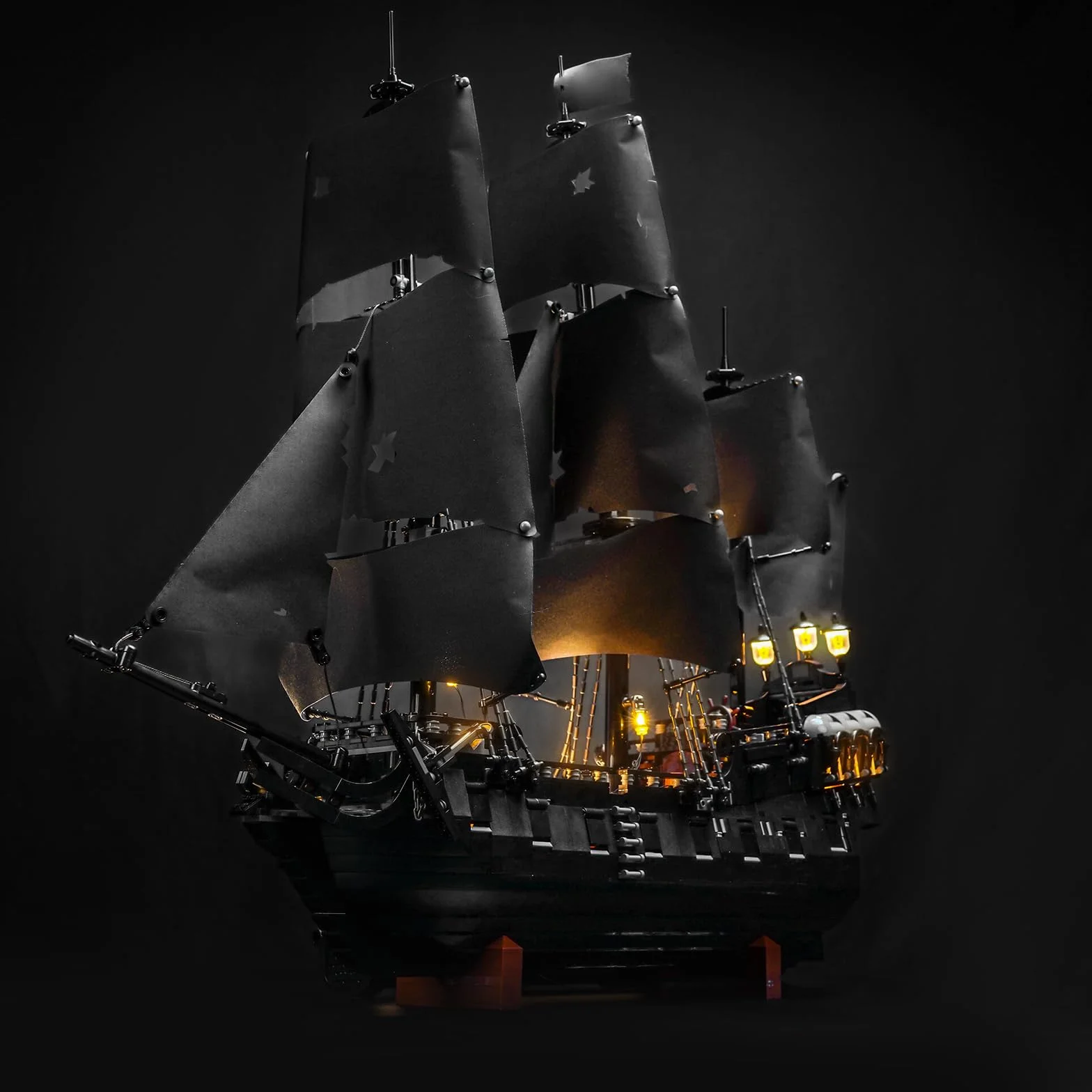 Jeu de lumières LED compatible Lego Captain Jack Sparrow Pirate Ship 10365, éclairage décoratif