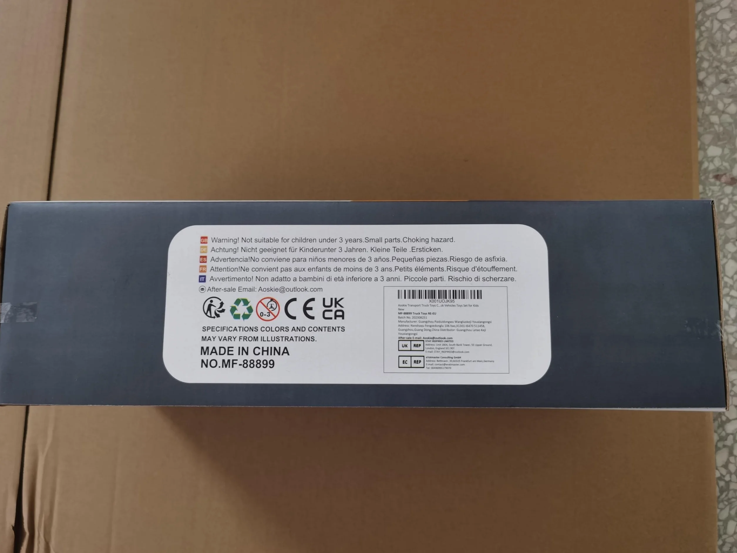 Aoskie Camion de Course Pliable Double Couche avec 6 Voitures à Tirer en Alliage pour Enfants