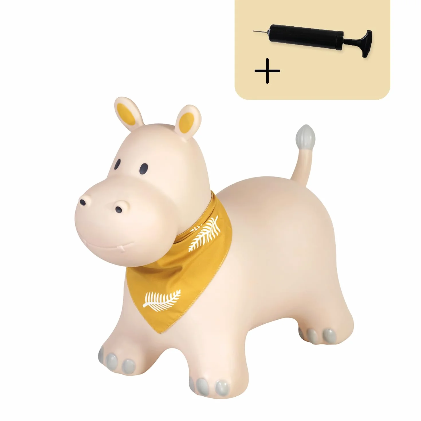 Kindsgut Animal Sauteur pour Enfants Hippo avec Pompe à Air