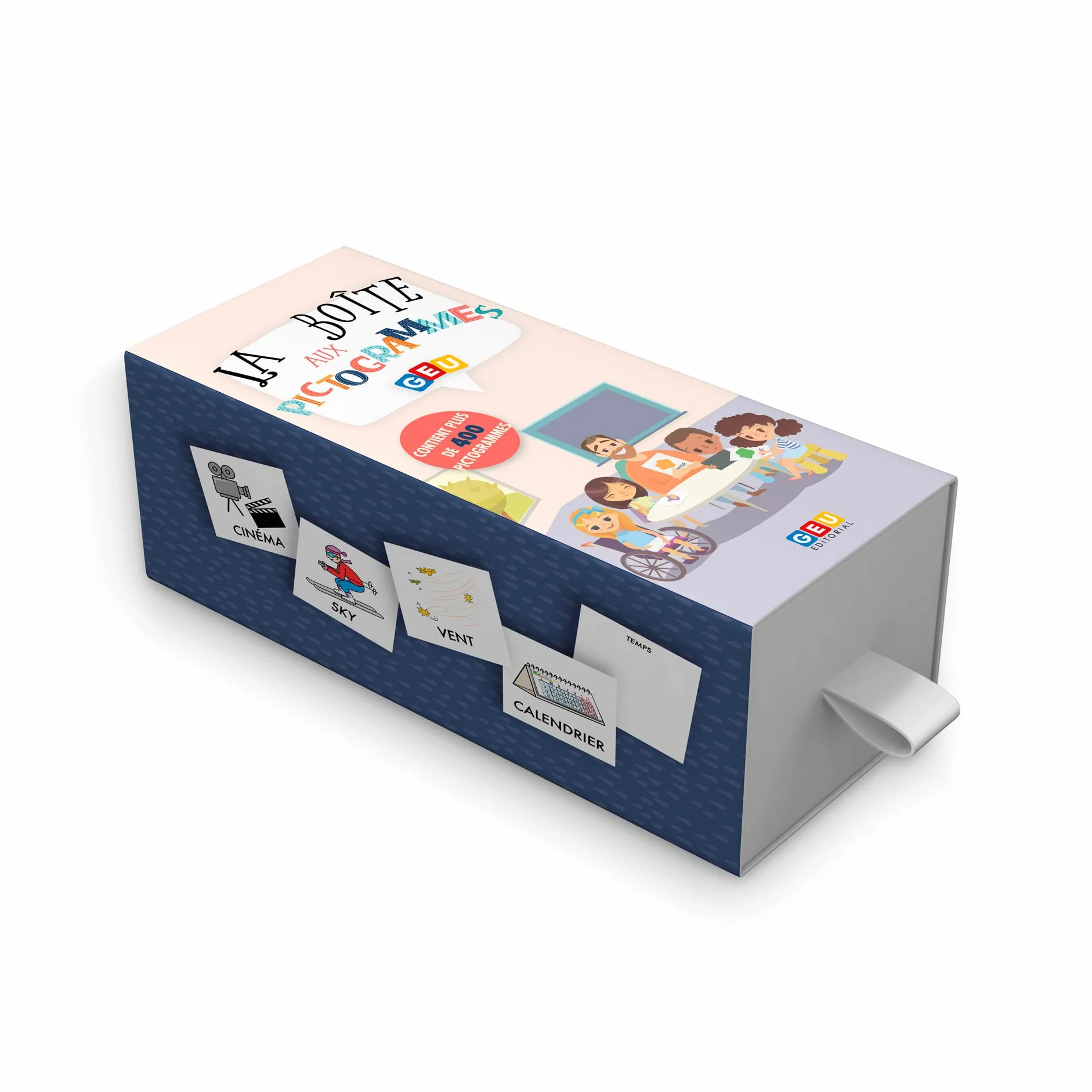 Jeux Éducatif Pictogrammes Autisme Étui 400 Cartes Éducatives Plastifiées 16 Catégories Vocabulaire Visuel